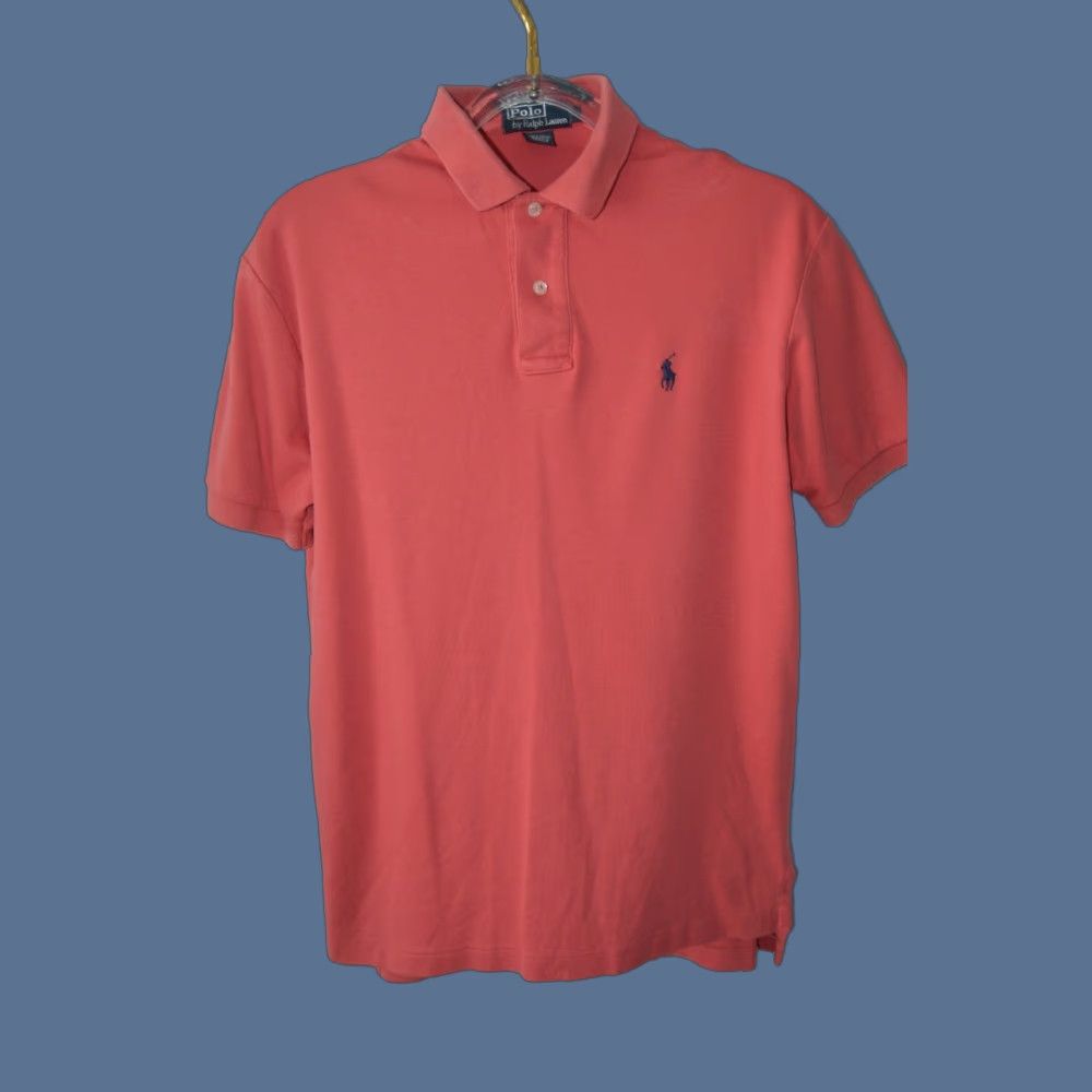 Polo Ralph Lauren VINTAGE Polo Ralph Lauren Polo Shirt Men M Pink Cotton Logo Embroidered Short Sleeve Classic 90s? Size US M / EU 48-50 / 2 - 1 Thumbnail