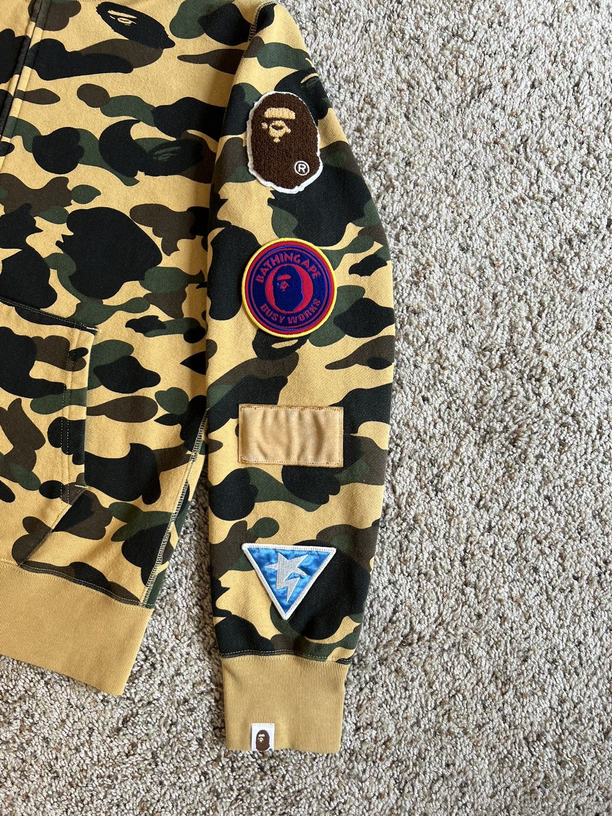 Bape 1st Camo Patched Shark Full Zip Hoodie Size US M / EU 48-50 / 2 - 6 Thumbnail