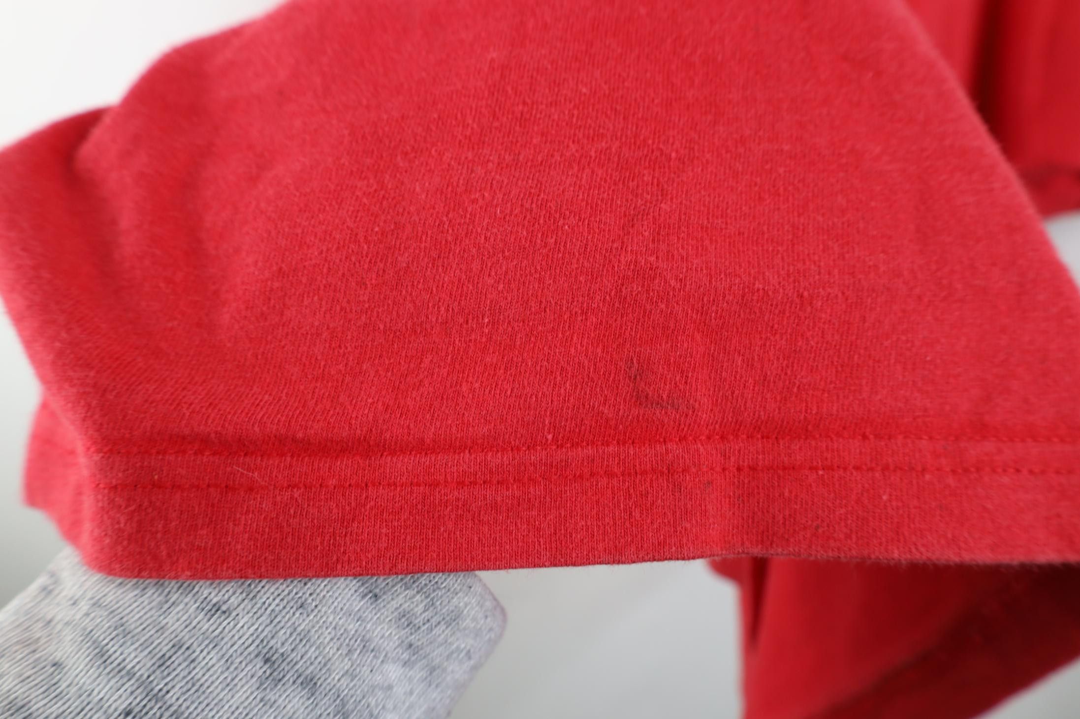 Vintage Vintage 90s Streetwear Blank Heavyweight Cotton T-Shirt Red Size US XXL / EU 58 / 5 - 10 Thumbnail