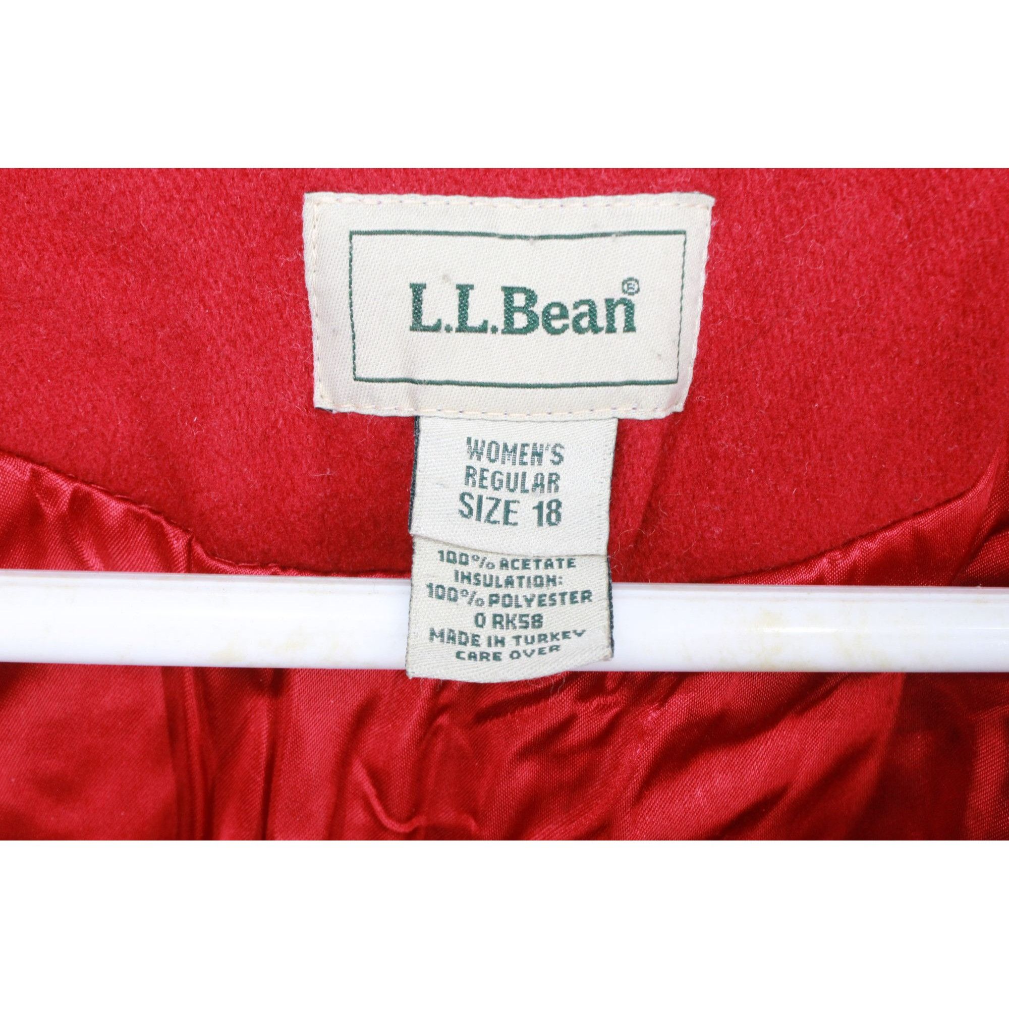 L.L. Bean LL Bean Women's Wool Blend Lined Coat Blazer Jacket Size XXL / US 16-18 / IT 52-54 - 7 Thumbnail