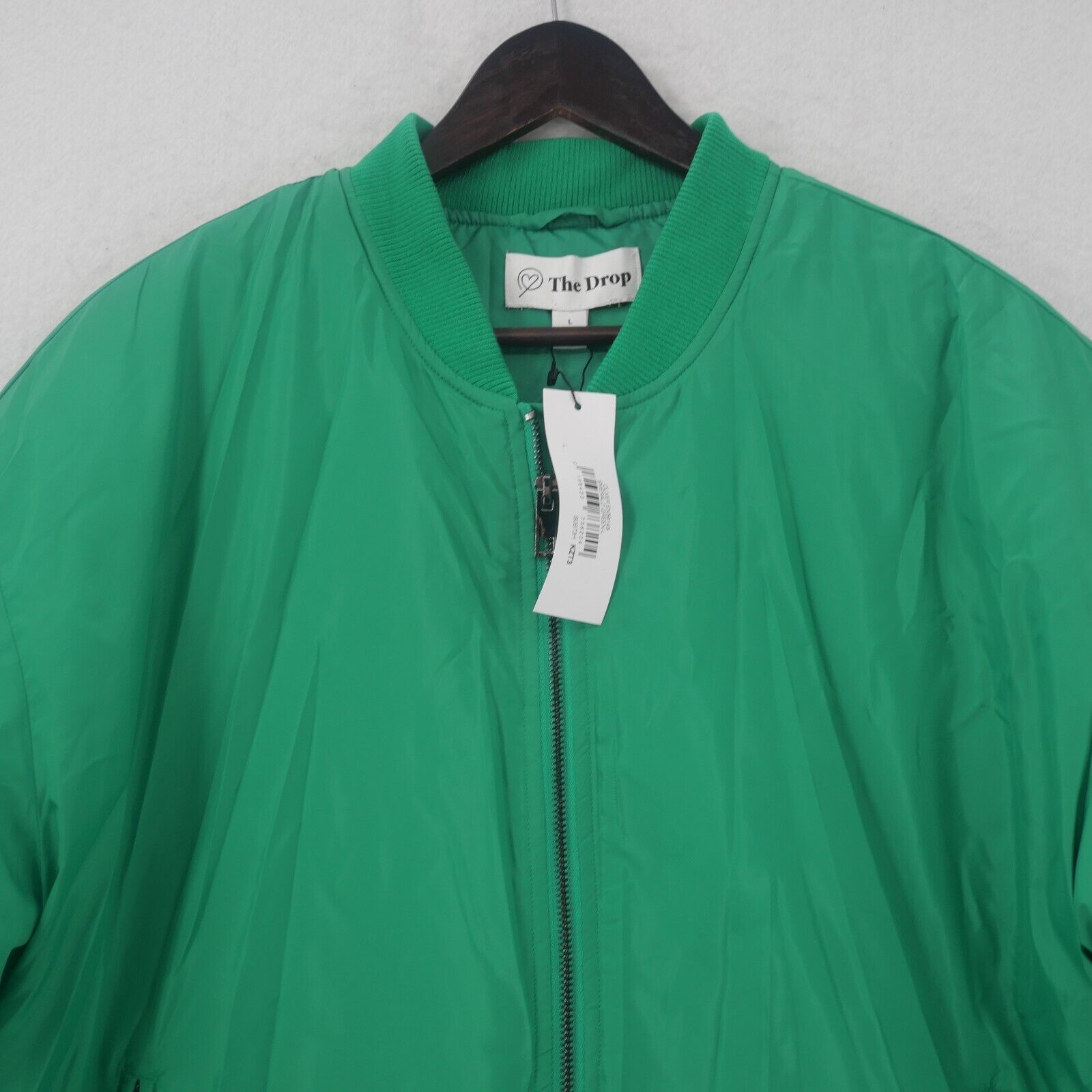 Other NEW The Drop Oliver Women's Large Nylon Bomber Jacket Green Size L / US 10 / IT 46 - 4 Thumbnail
