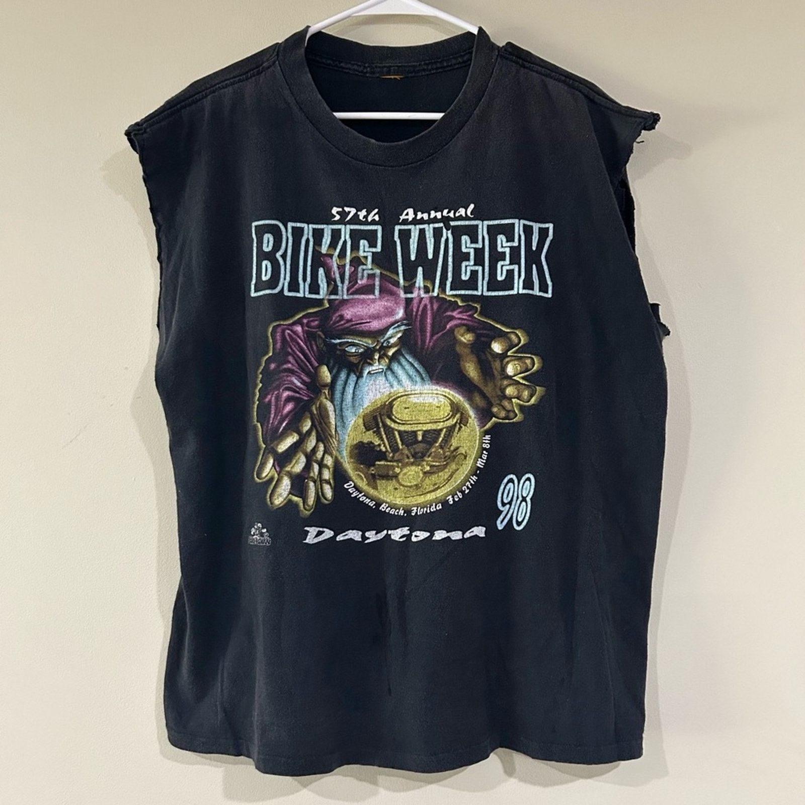 Other Vintage 1998 Daytona Bike Week Cutoff Shirt Size US L / EU 52-54 / 3 - 1 Thumbnail