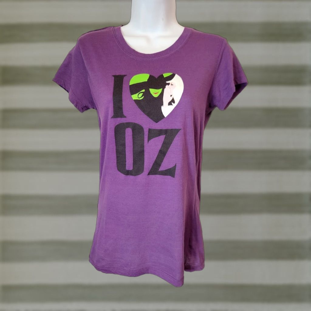 Vintage Womens Wicked I Love Oz Purple T Shirt Broadway Size Large Size L / US 10 / IT 46 - 1 Thumbnail