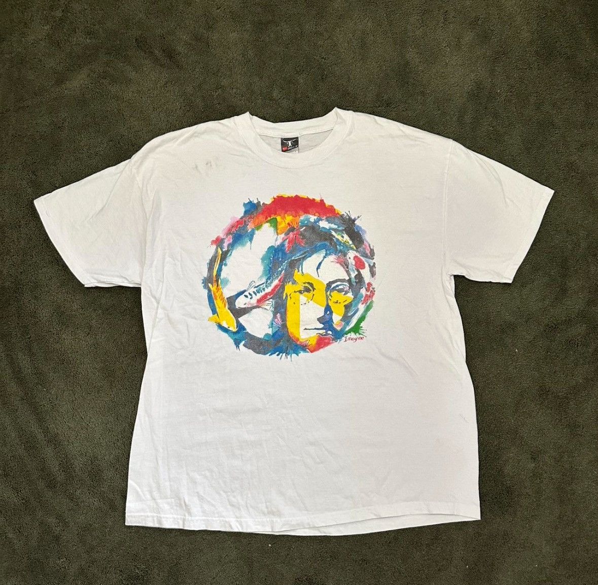 Hanes Vintage 1993 John Lennon Imagine T-Shirt Size US XL / EU 56 / 4 - 1 Thumbnail
