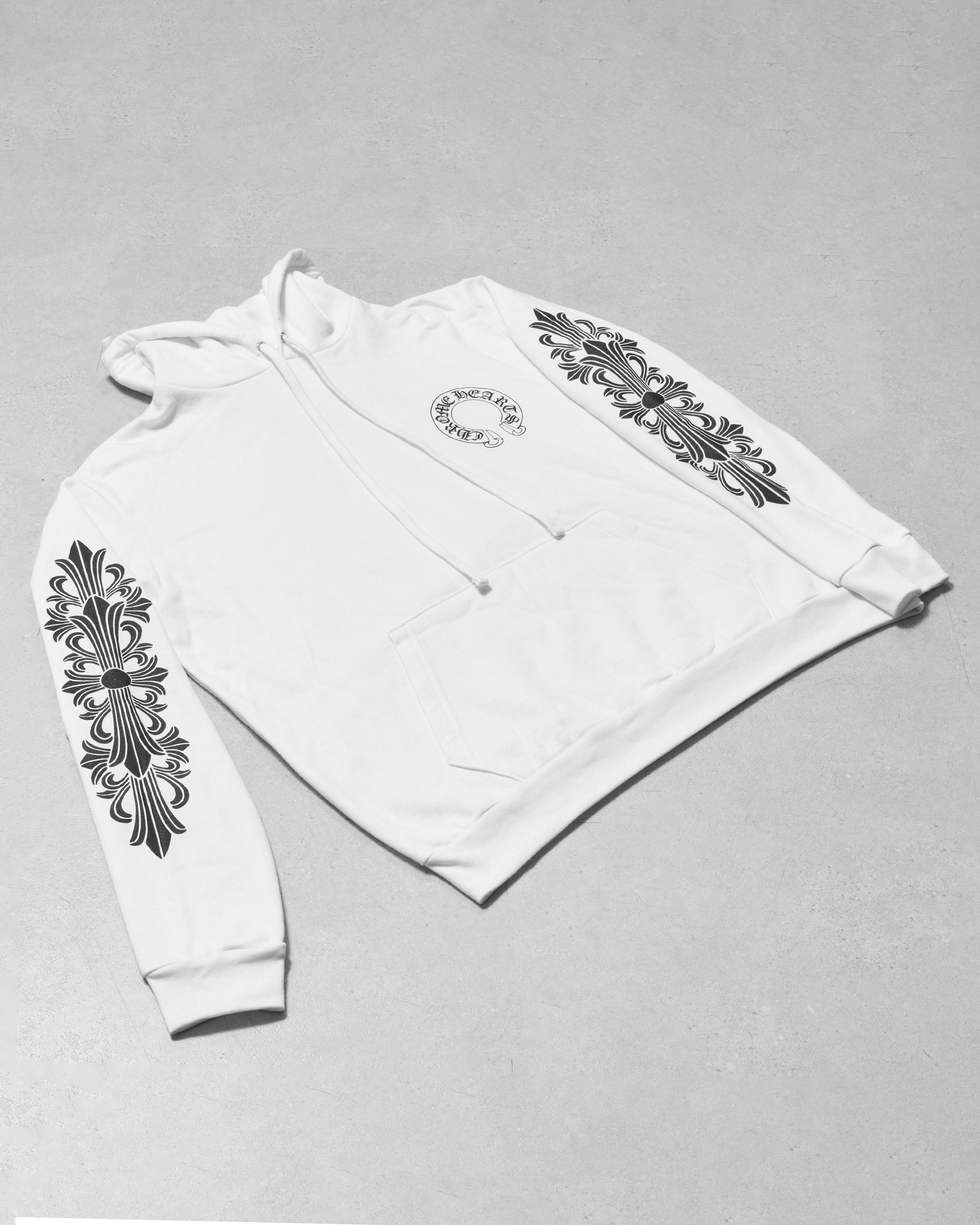 Chrome Hearts Chrome Hearts Floral Horseshoe ZipUp White