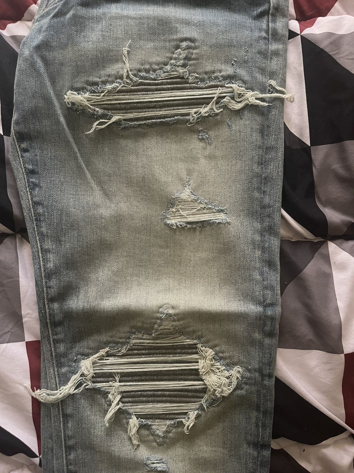 Amiri Amiri Blue Denim Silver Patch Size US 36 / EU 52 - 3 Thumbnail