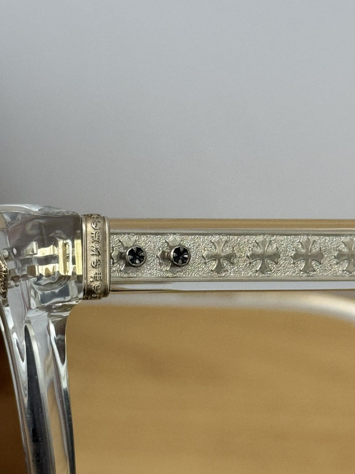 Chrome Hearts Chrome Hearts Ambidixtrous Crystal 18k Gold Glasses Size ONE SIZE - 13 Thumbnail