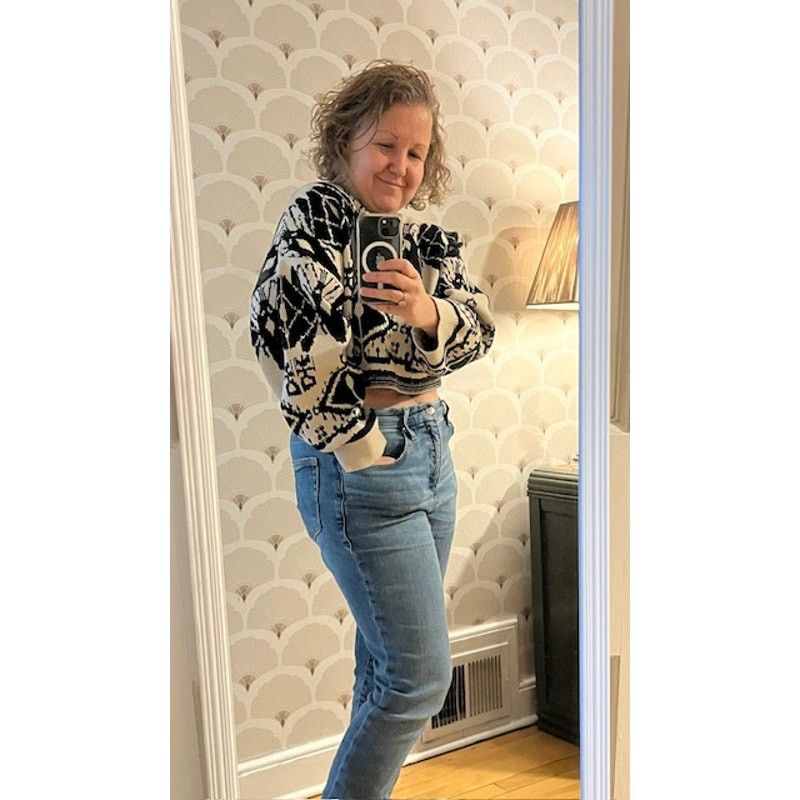 Other Caballero Cropped Maeva Ikat Tapestry Sweater -- Size XS Size XS / US 0-2 / IT 36-38 - 2 Thumbnail