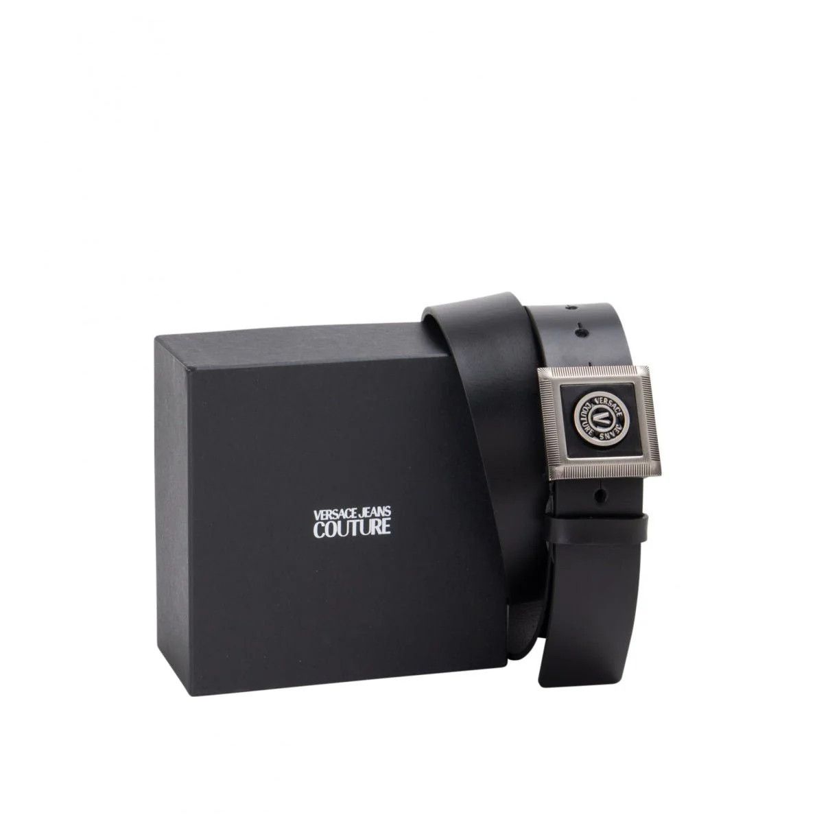 Versace Jeans Couture Black Leather Belt Size 32 - 1 Thumbnail