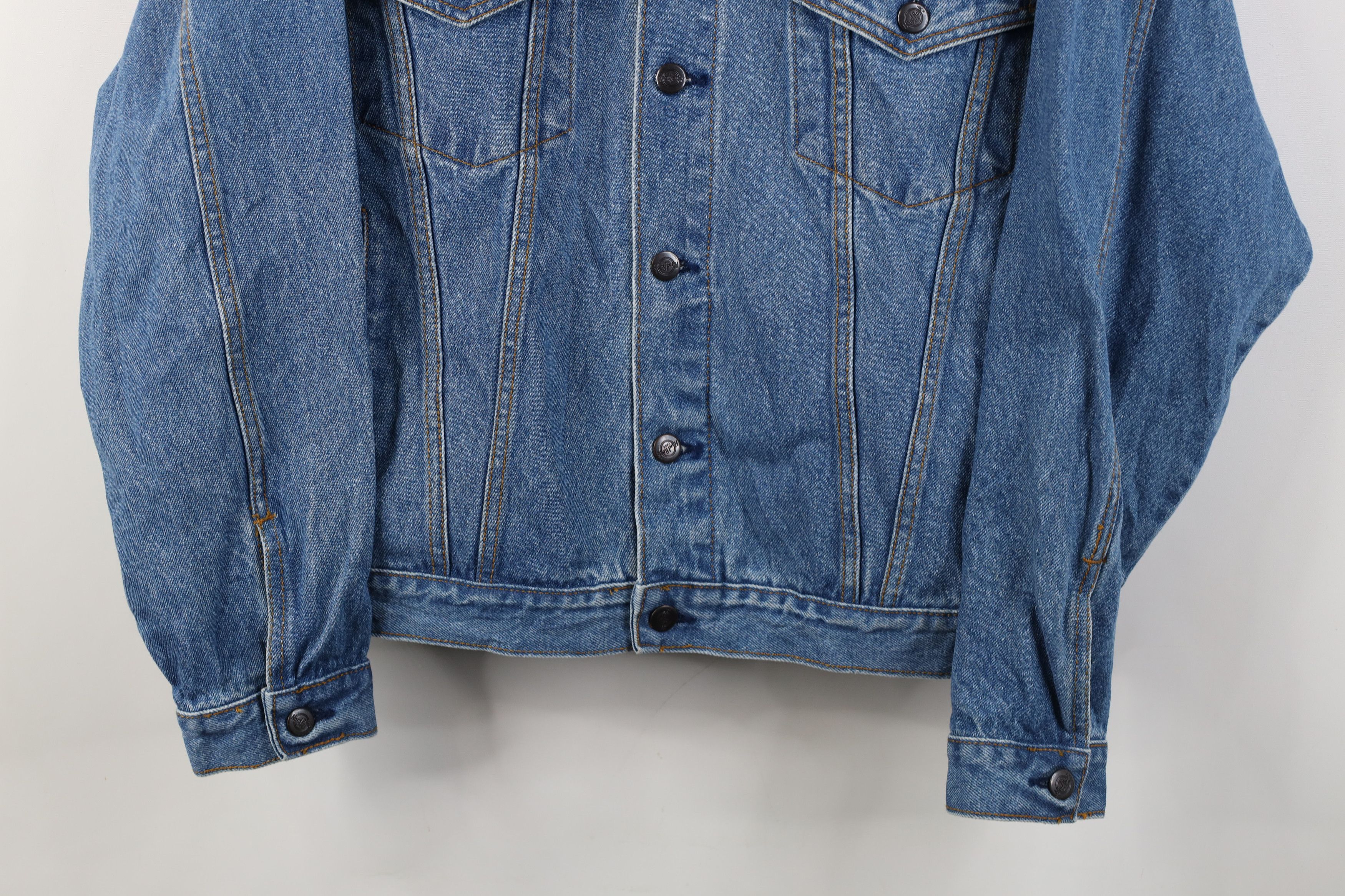 Hard Rock Cafe Vintage 90s Hard Rock Cafe New York Denim Trucker Jacket Size US L / EU 52-54 / 3 - 4 Thumbnail