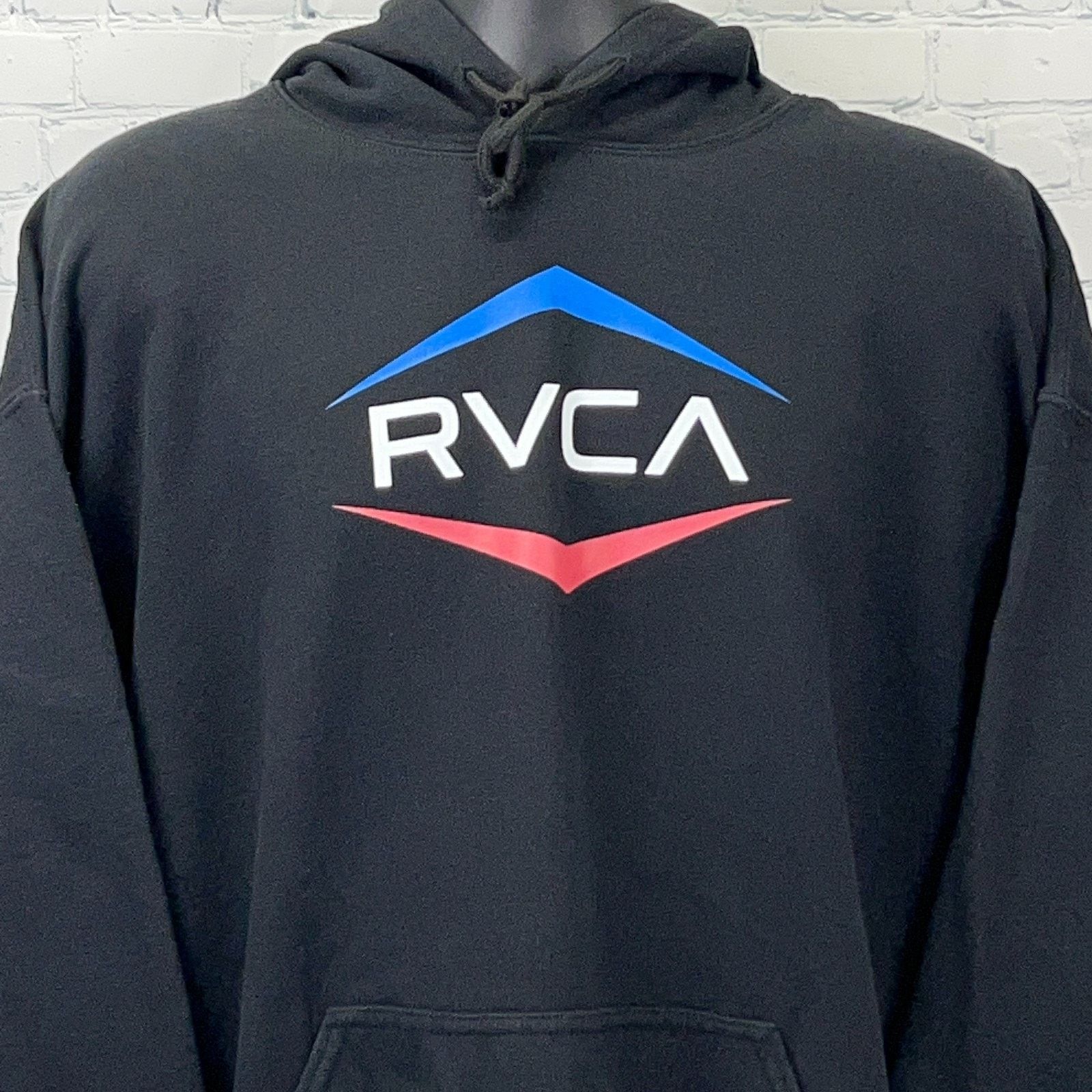 RVCA RVCA Logo Hoodie Hooded Sweatshirt Black Long Sleeve XL Size US XL / EU 56 / 4 - 1 Thumbnail
