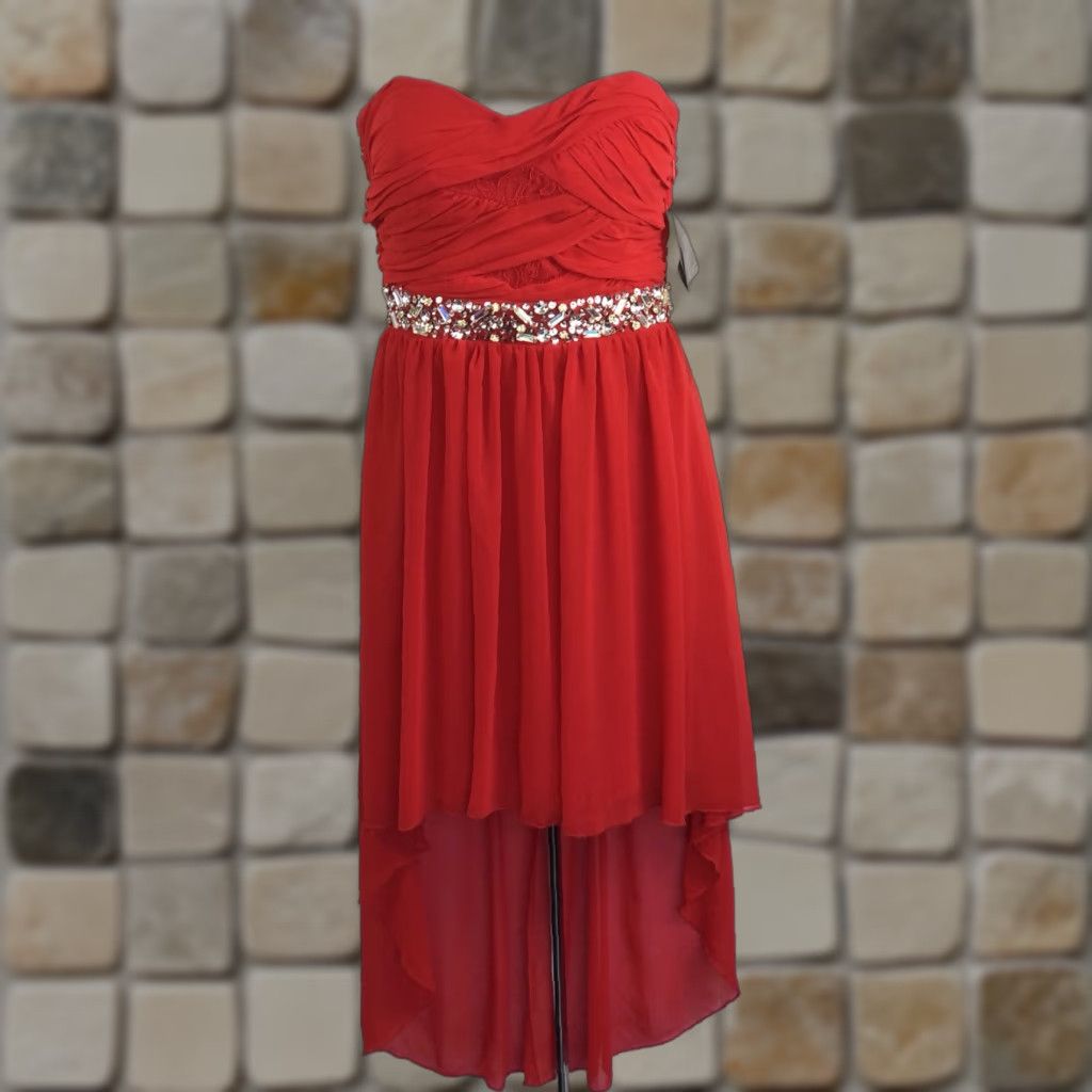 city triangles pleated strapless dress City Triangles Dresses