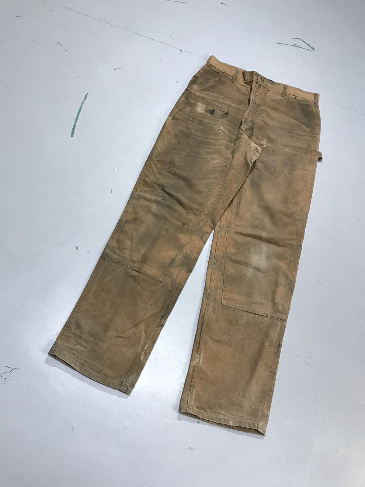 Carhartt Vintage Carhartt B01 BRN dusty double knee workwear Size US 34 / EU 50 - 3 Thumbnail