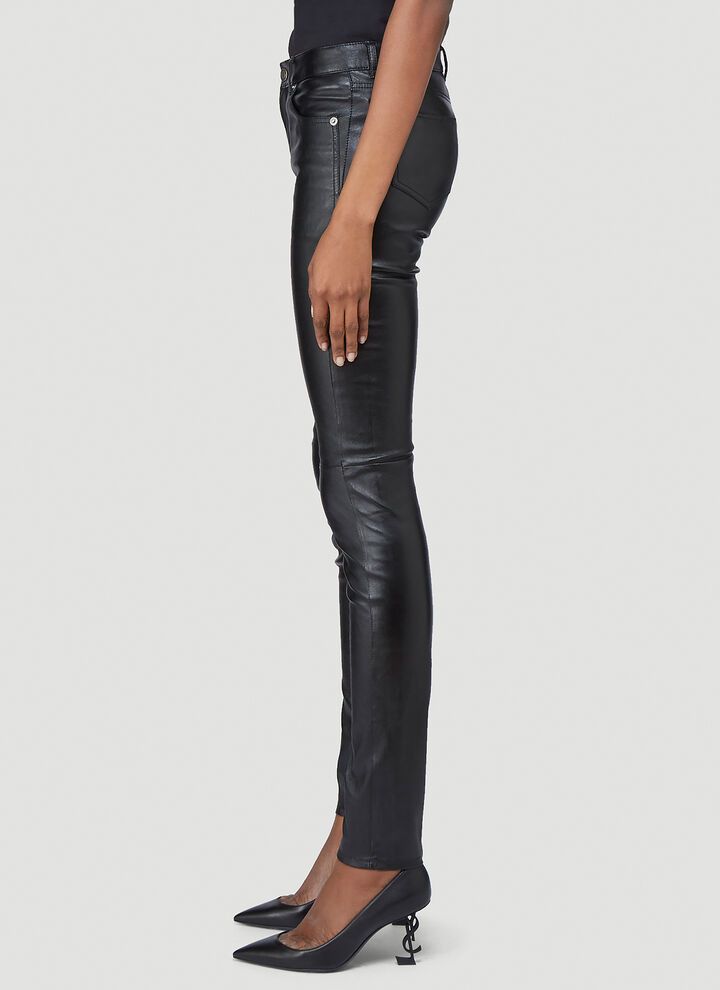 Saint Laurent Paris o1b1hav110525 496409 Signature Low Waisted Skinny Jeans Size 27" / US 4 / IT 40 - 3 Thumbnail