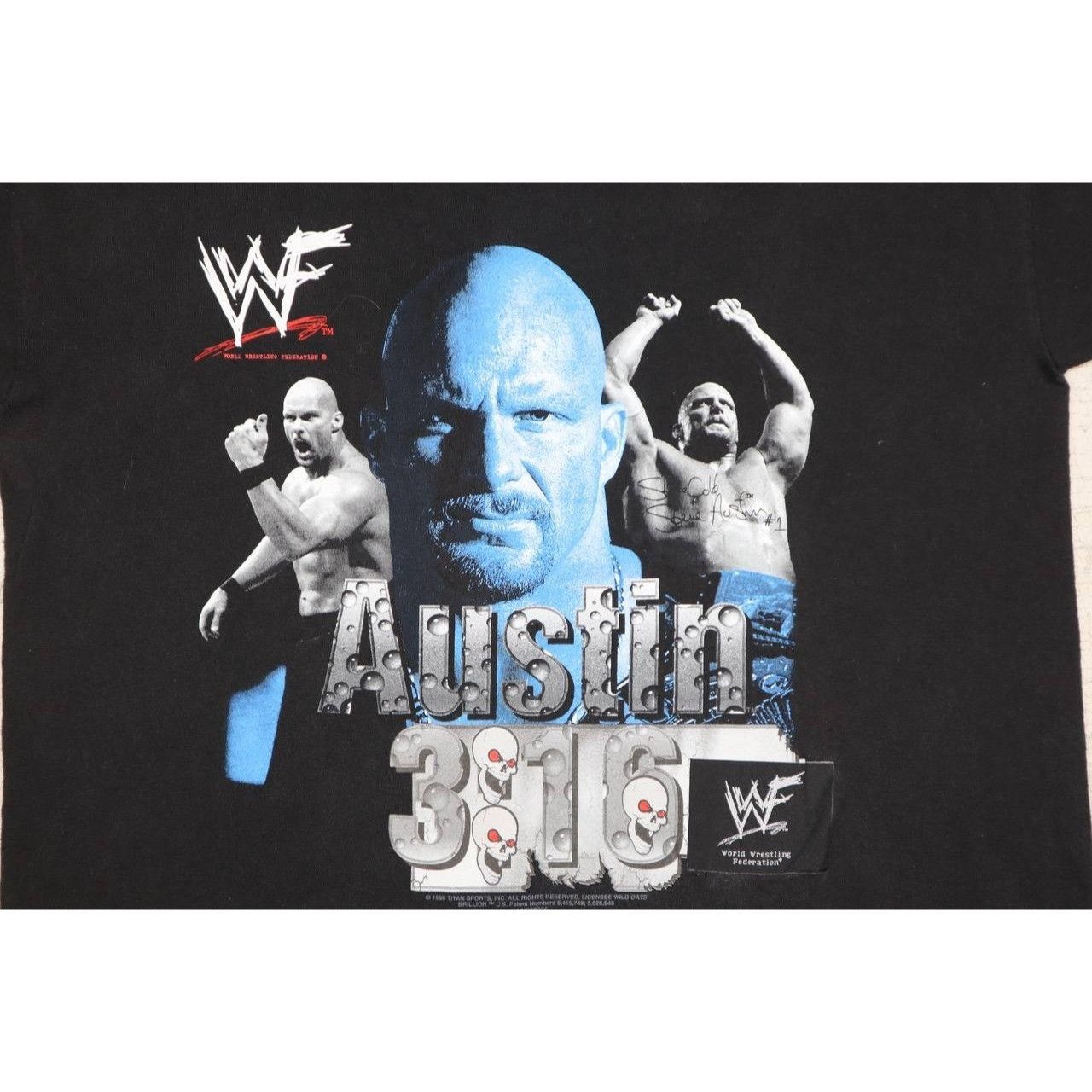 Vintage Vintage WWF 1998 Stone Cold Steve Austin "Austin 3:16" Black Size US L / EU 52-54 / 3 - 4 Thumbnail
