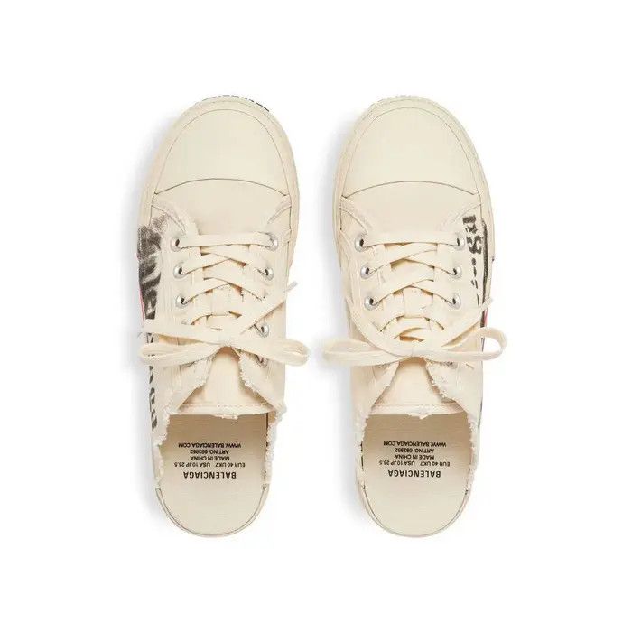 Balenciaga o1bcso1str0126 Paris Mules in Beige Size US 12 / IT 42 - 4 Thumbnail