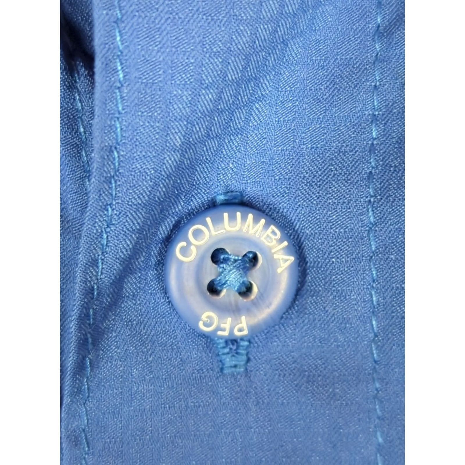 Vintage Columbia Tamiami PFG Fishing Shirt 4X Blue Short Sleeve Button-Up Collared Pocketed Relaxed Fit Mens Mens Big & Tall Shirt Size US XXL / EU 58 / 5 - 6 Thumbnail
