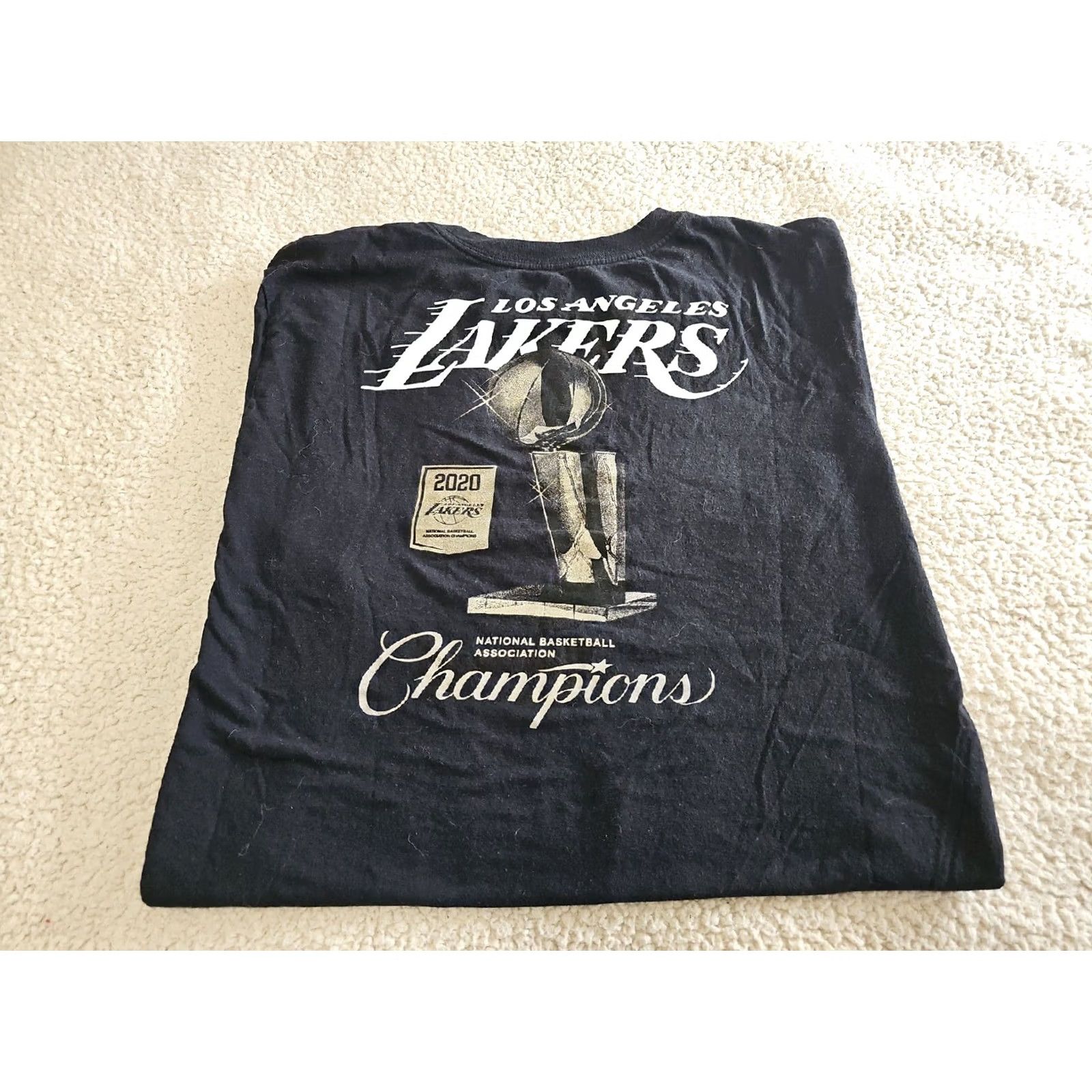 Nike Nike Los Angeles Lakers 2020 NBA Finals Champions Celebration TShirt XL Black Short Sleeve Graphic Print Cotton Unisex Adults Men Women Mens Womens Size US XL / EU 56 / 4 - 2 Thumbnail