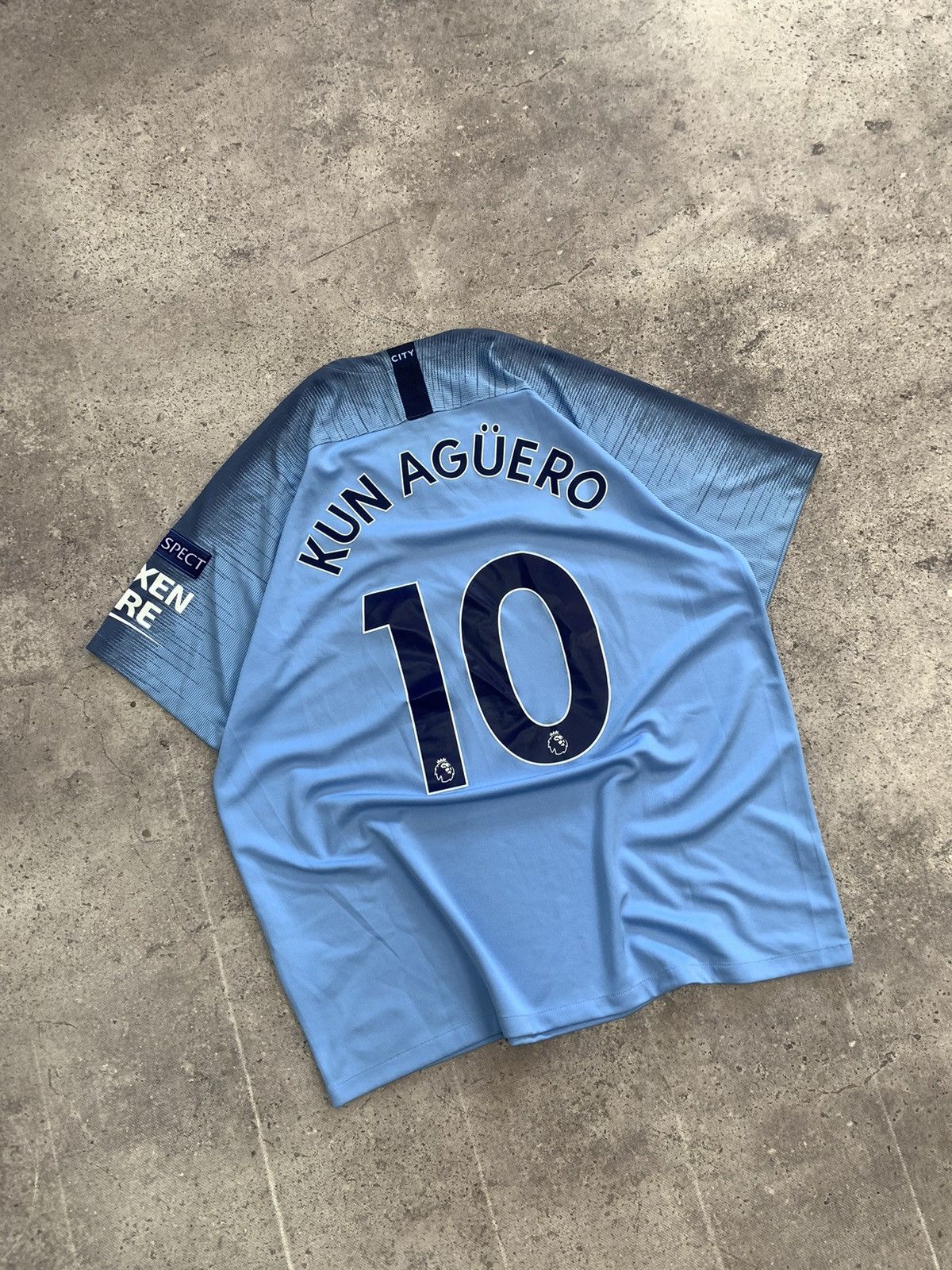 Nike × Vintage Vintage Nike Manchester City Kun Aguero 2018 blockcore Size US XL / EU 56 / 4 - 2 Thumbnail