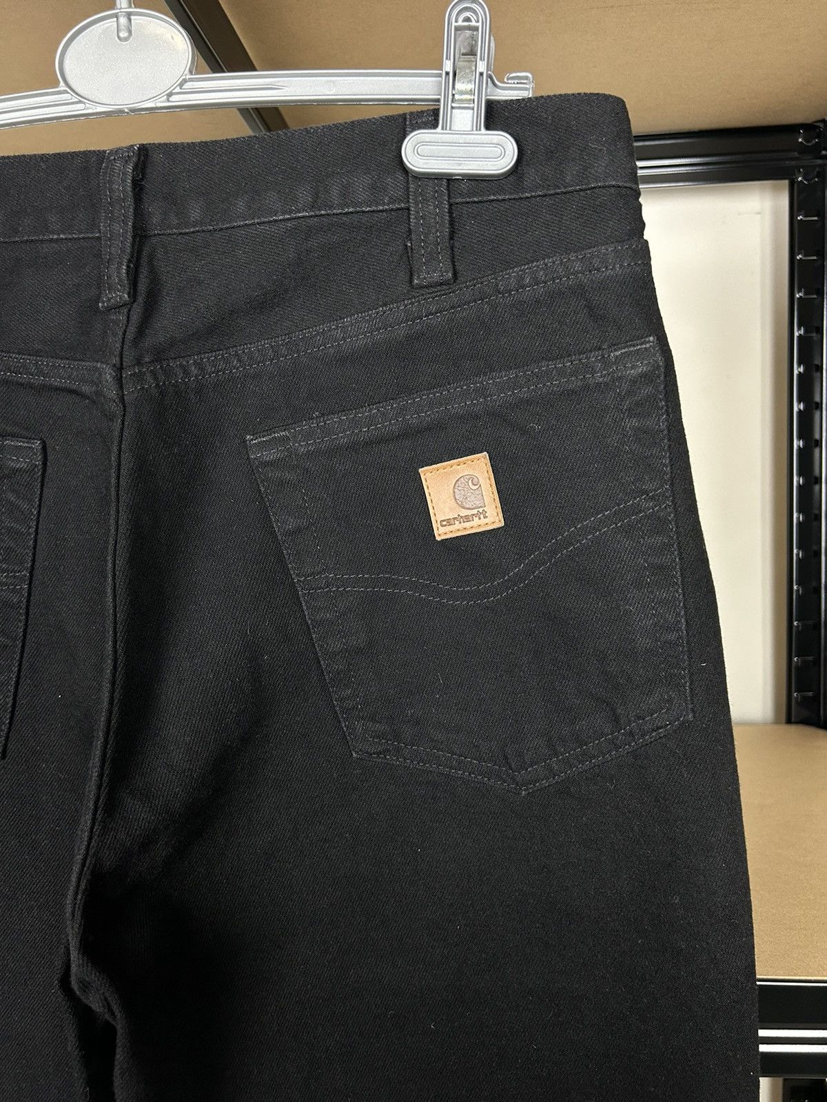 Carhartt × Vintage Vintage 1990s Carhartt Black Essential Carpenter Pants Size US 32 / EU 48 - 2 Thumbnail