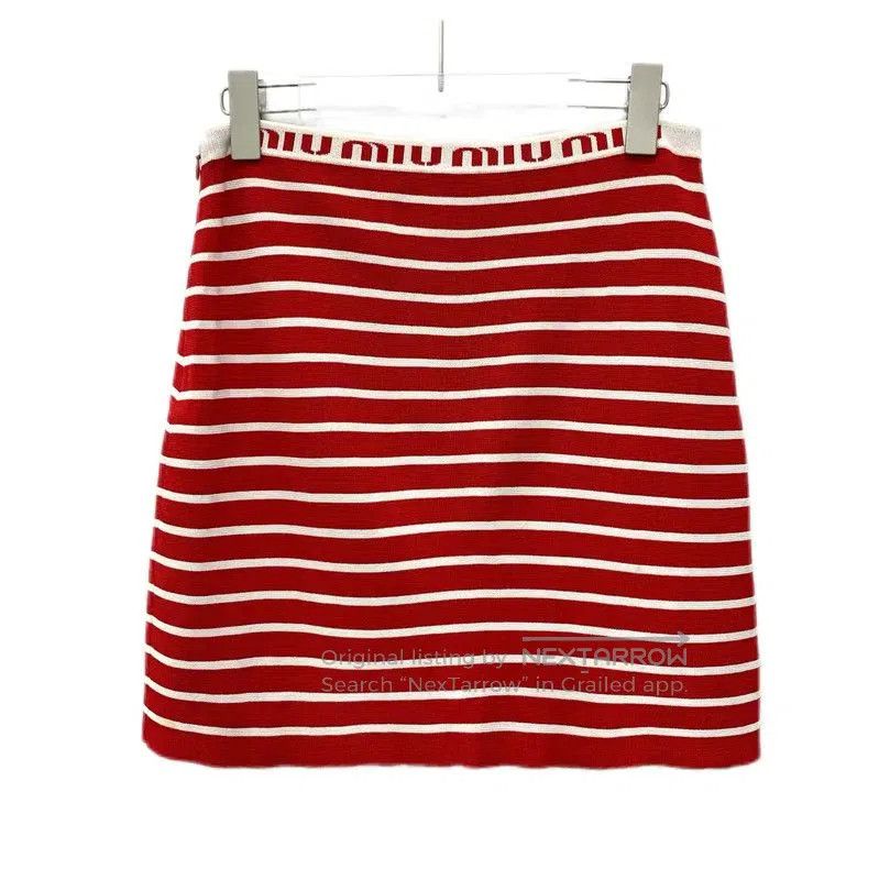 Miu Miu Miu Miu Colorful Striped A-Line Skirt . Size 23" - 2 Thumbnail