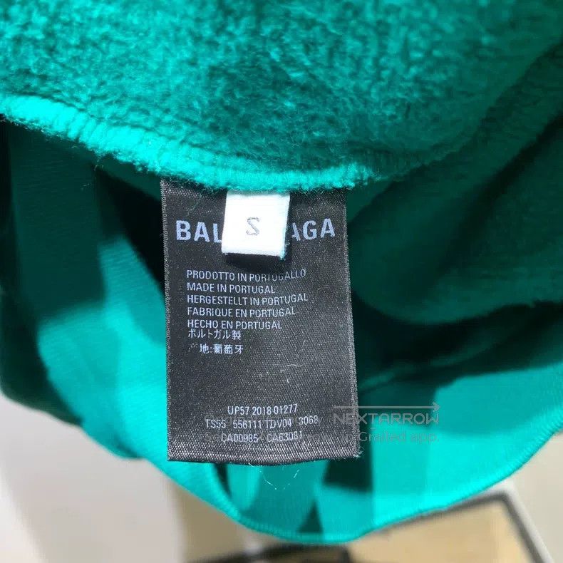 Balenciaga Balenciaga Teal Green Wheat Logo Hoodie Size US S / EU 44-46 / 1 - 6 Thumbnail