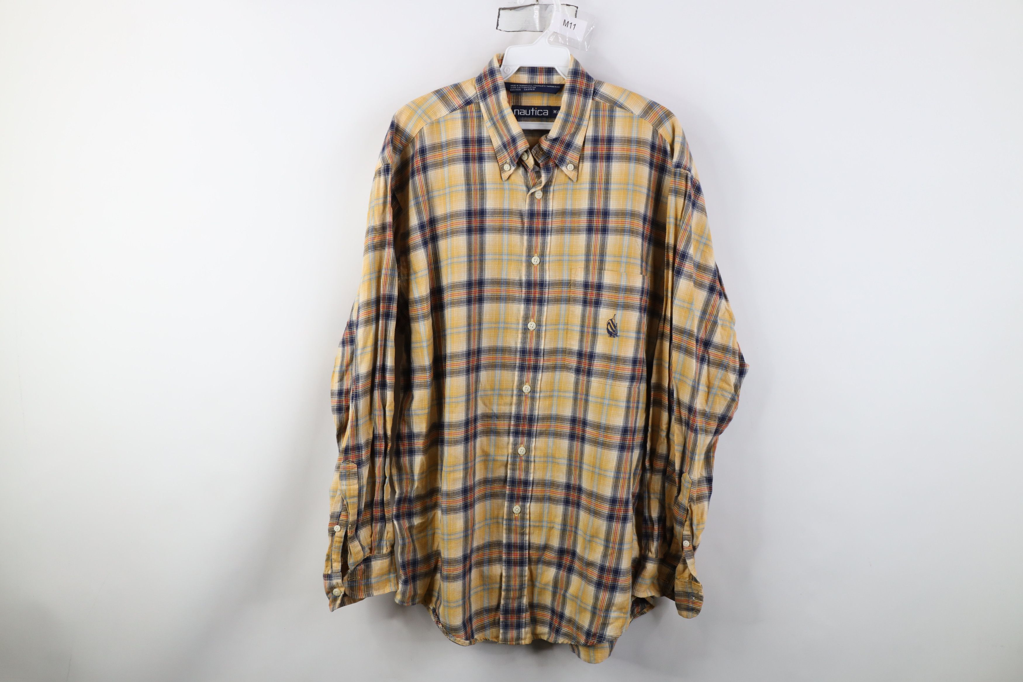 Nautica Vintage 90s Nautica Flannel Collared Button Down Shirt Plaid Size US M / EU 48-50 / 2 - 1 Thumbnail