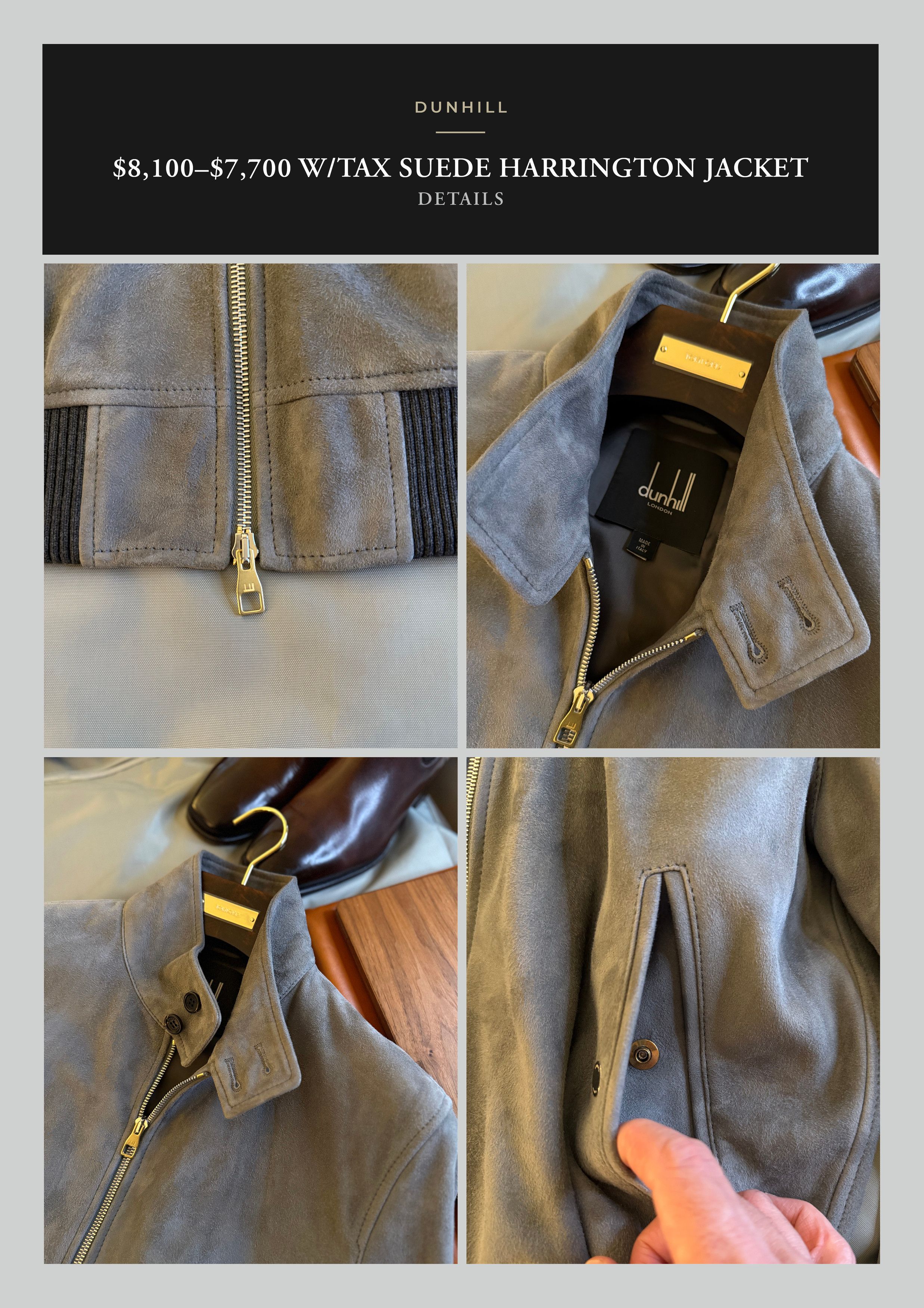 Alfred Dunhill Best Dressed Very Rare $7700 DUNHILL Soft Lamb Suede Jacket Size US M / EU 48-50 / 2 - 19 Thumbnail