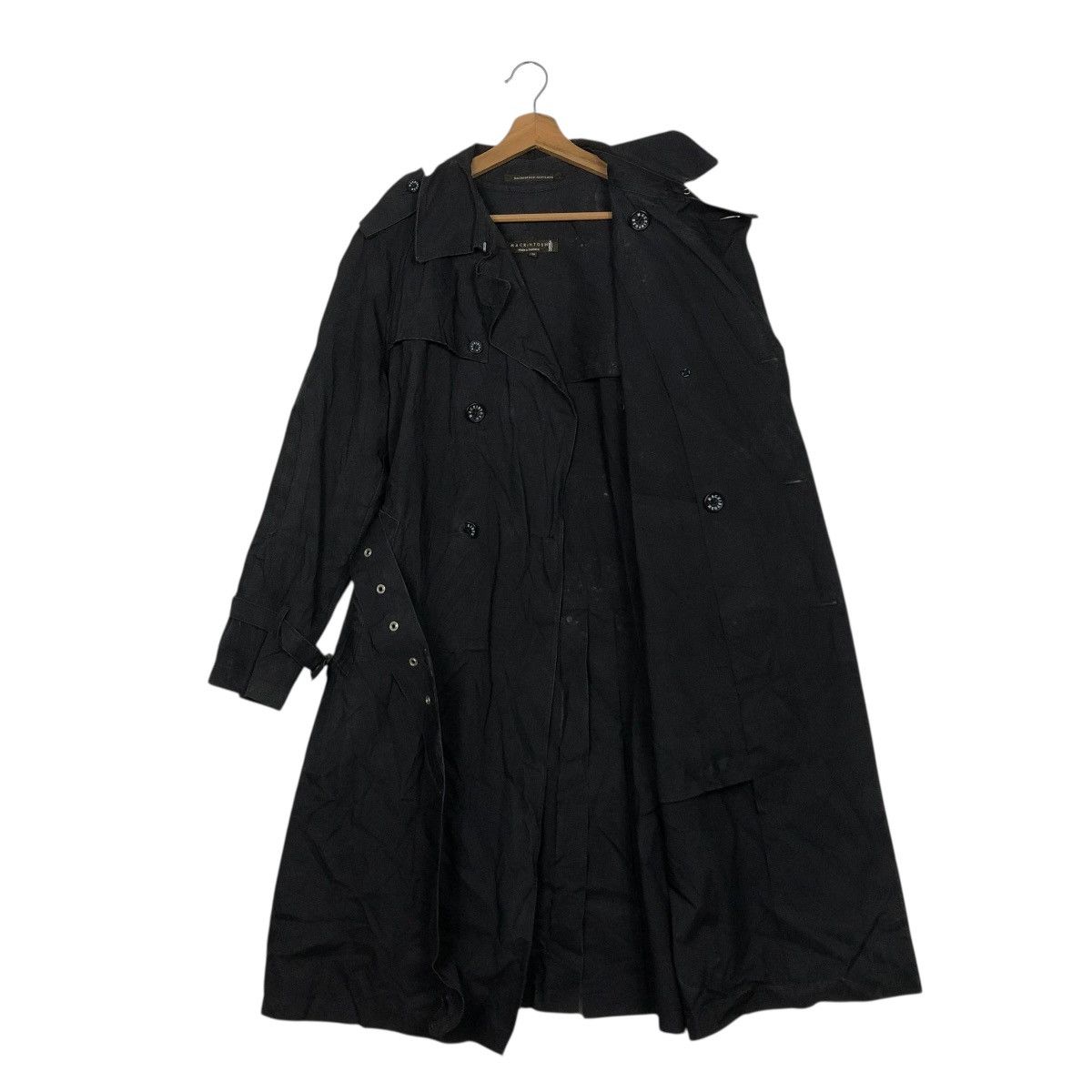 Mackintosh 🔥VINTAGE LONG JACKET WAX DESIGN RICH BLACK MACKINTOSH Size US M / EU 48-50 / 2 - 12 Thumbnail