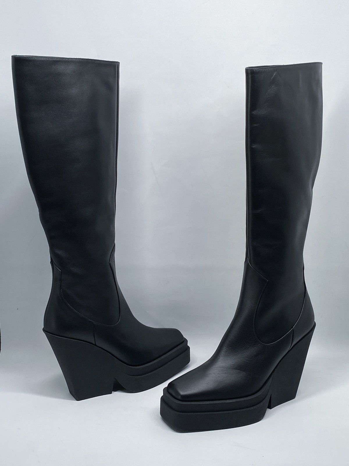 GIA BORGHINI Gia Borghini Texan Leather Platform Knee-High Boots size 37 Size US 7 / IT 37 - 8 Thumbnail