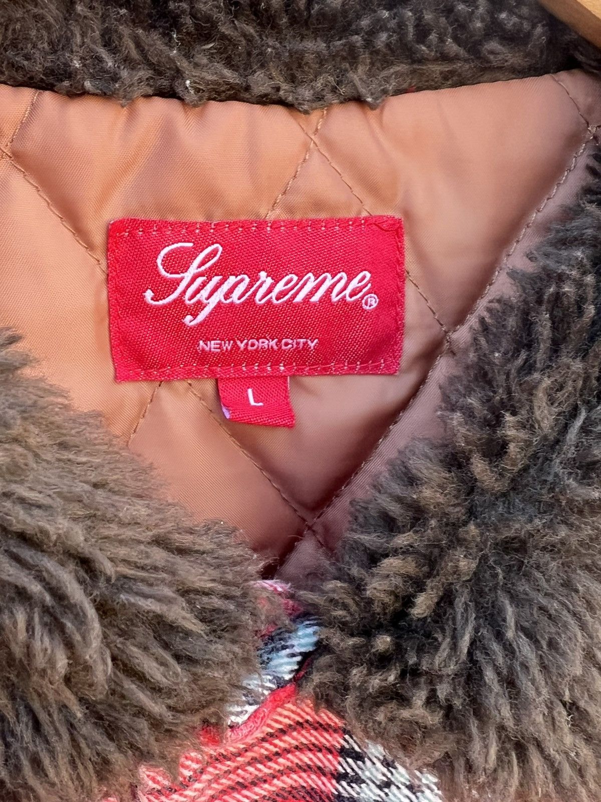 Supreme F/W ‘21 Faux Fur Collar Flannel Shirt Size US L / EU 52-54 / 3 - 5 Thumbnail