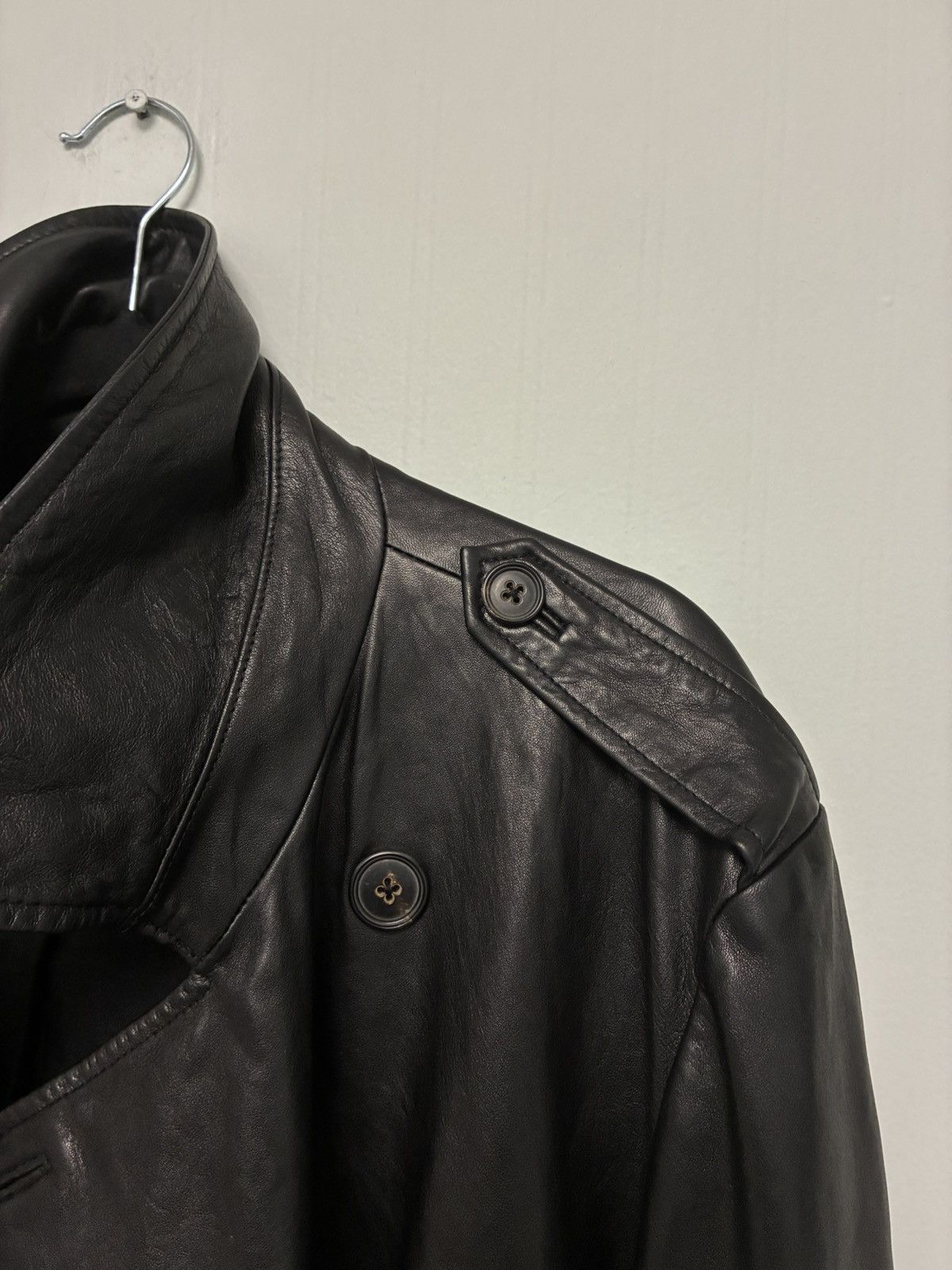 John Varvatos Leather trench coat EU 54 US 44 Size US L / EU 52-54 / 3 - 10 Thumbnail