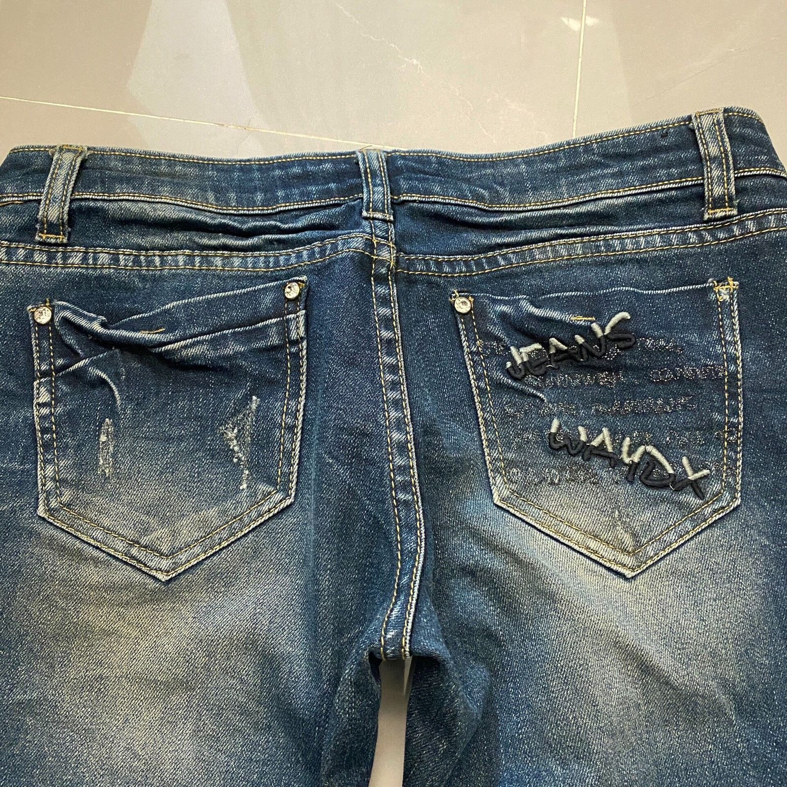 Hysteric Glamour × Japanese Brand × Vintage Vintage Japanese Brand Faded Wash Low-rise Denim Jeans Blue Size 30" / US 8 / IT 44 - 3 Thumbnail