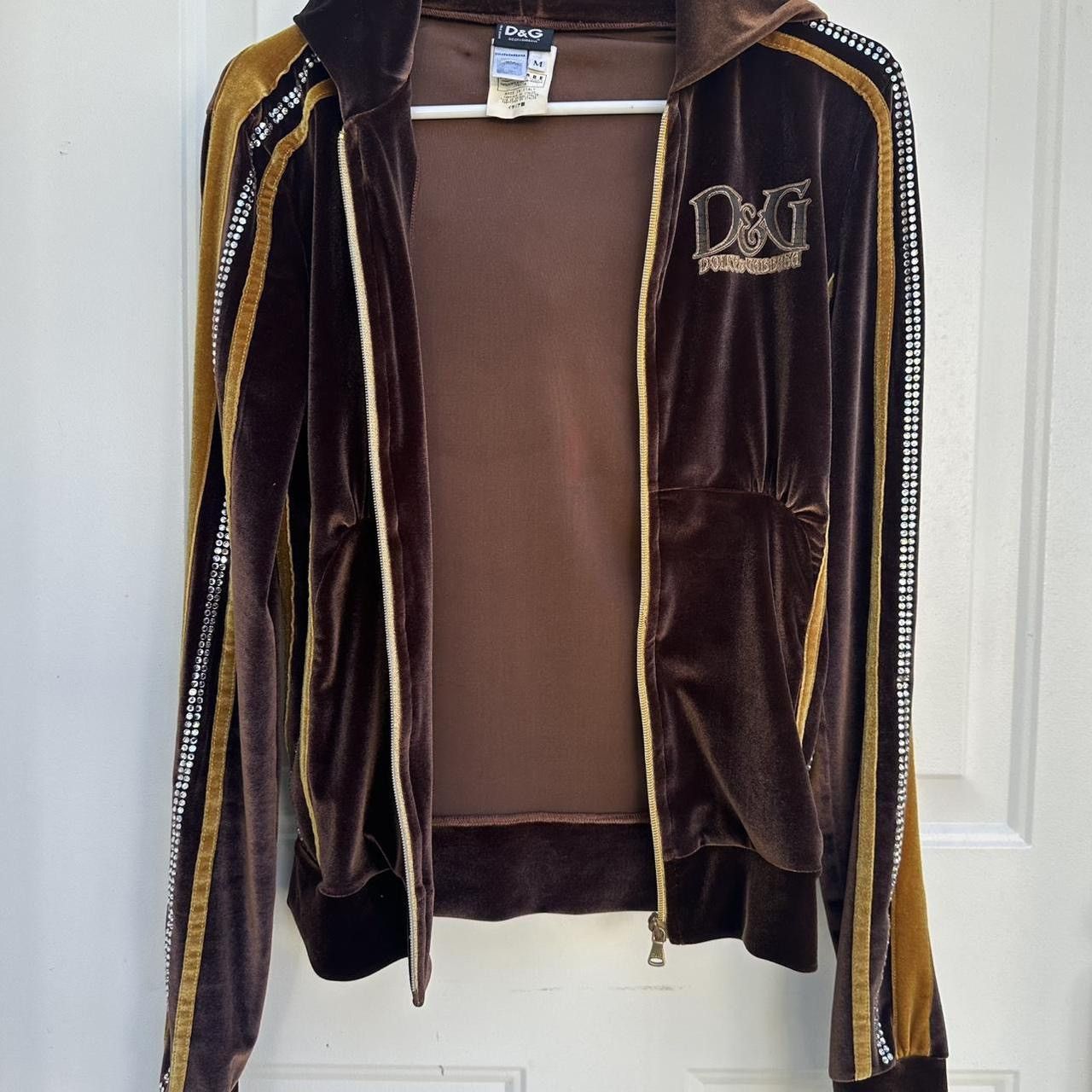 Dolce & Gabbana 2000s Dolce and gabbana velvet tracksuit jacket Size M / US 6-8 / IT 42-44 - 3 Thumbnail