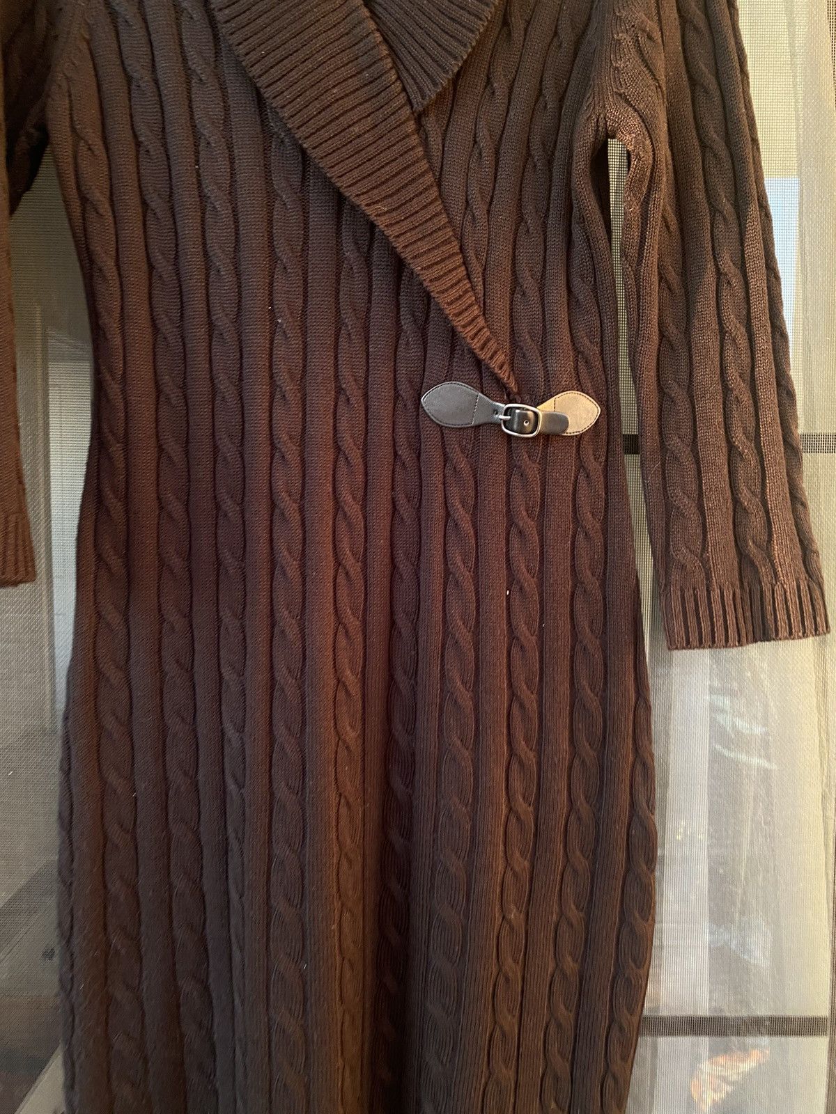 Calvin Klein Calvin Klein Buckle Black Wrap Cable Knit Sweater dress S M Size M / US 6-8 / IT 42-44 - 5 Thumbnail