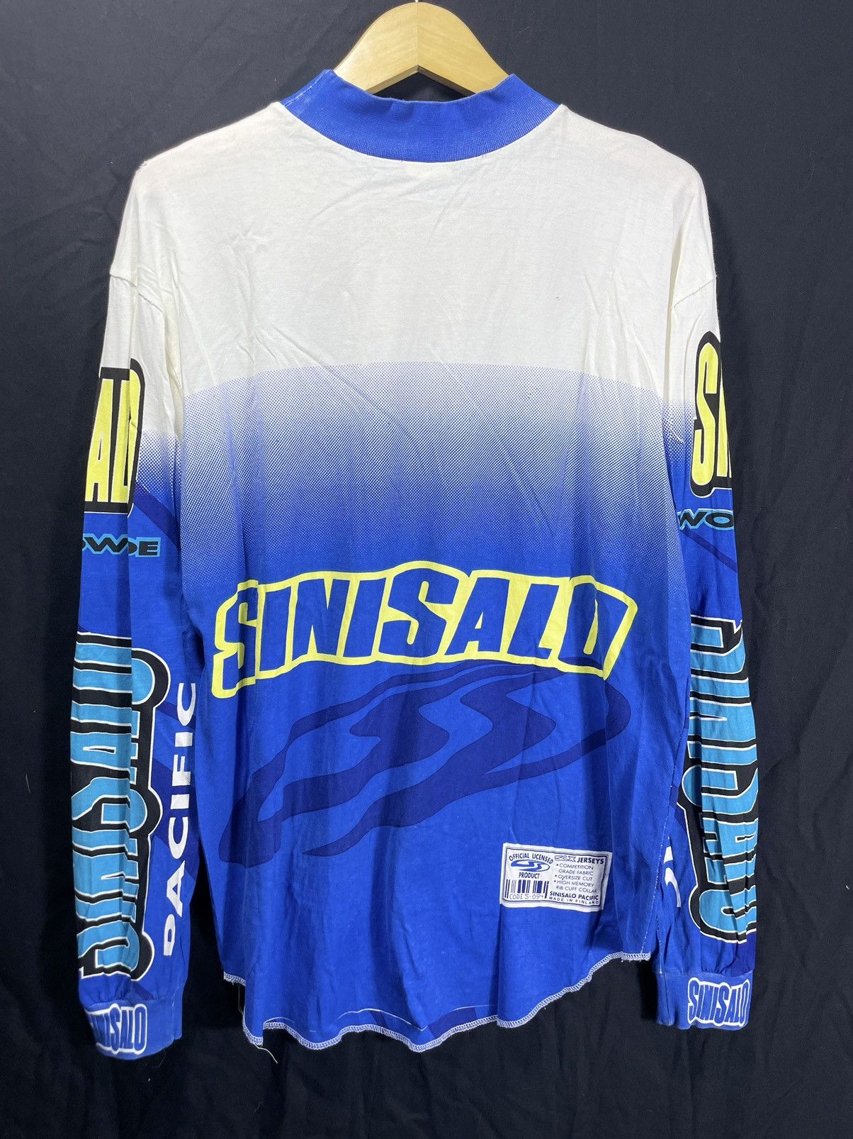 Vintage SiniSalo Worldwide 90s mock neck motocross jersey Troy Lee Size US XL / EU 56 / 4 - 5 Thumbnail