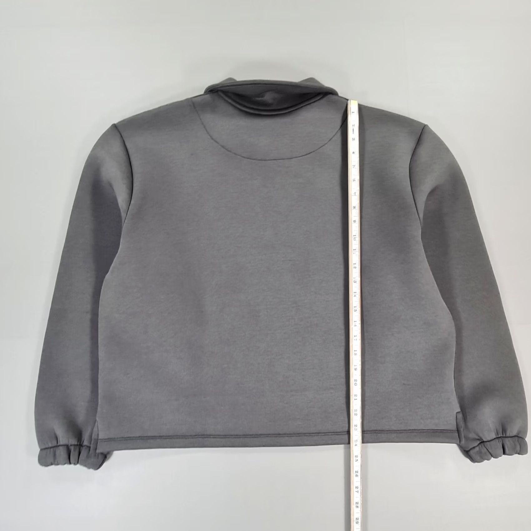Asos ASOS Design Mens Sweatshirt Grey Medium Oversized Fit Zip Neck Collared Size US M / EU 48-50 / 2 - 6 Thumbnail
