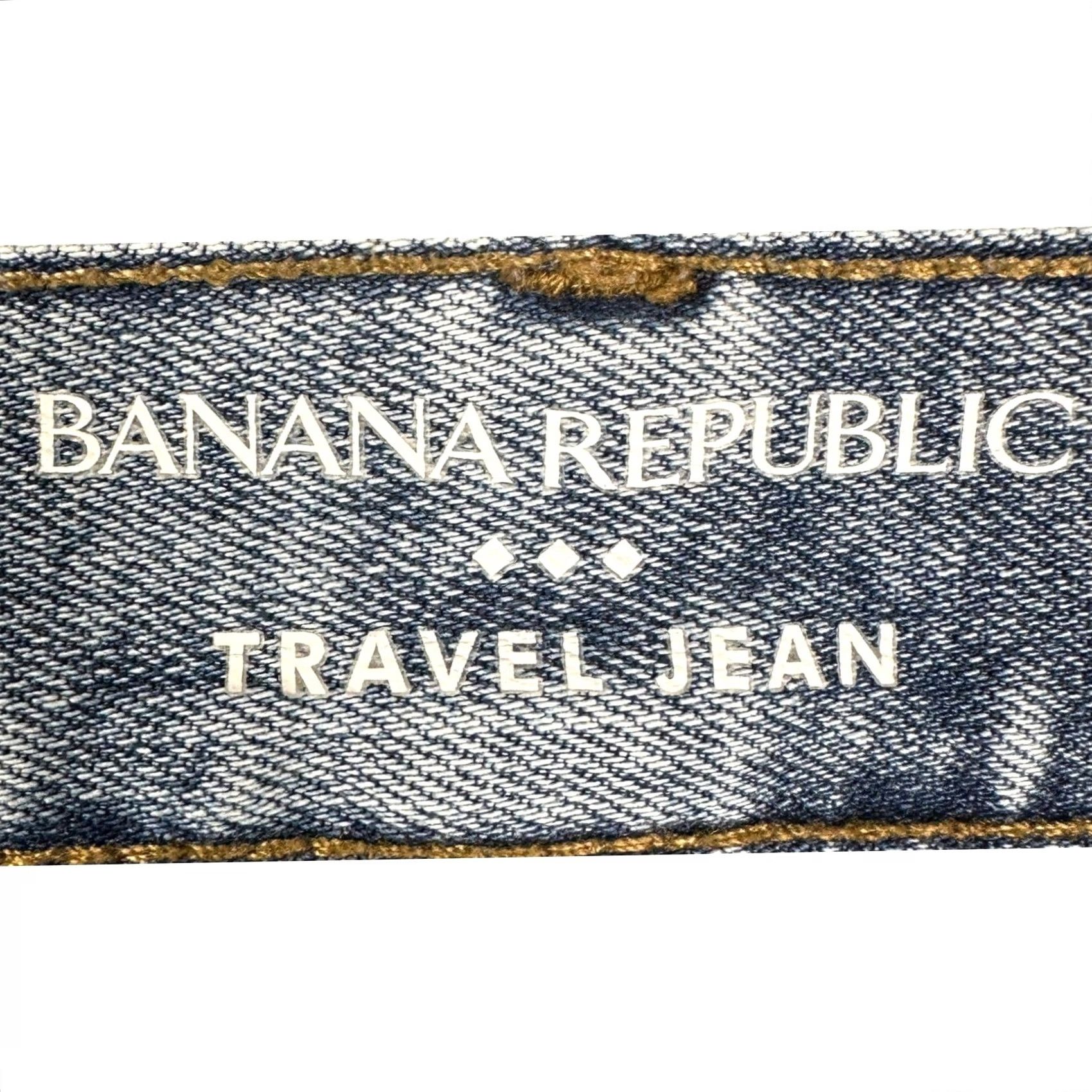 Banana Republic Banana Republic Travel Jean Slim Fit Mens 38X32 Blue Denim Stretch Acid Wash Five-Pocket Casual Everyday All Season Mens Size US 38 / EU 54 - 3 Thumbnail
