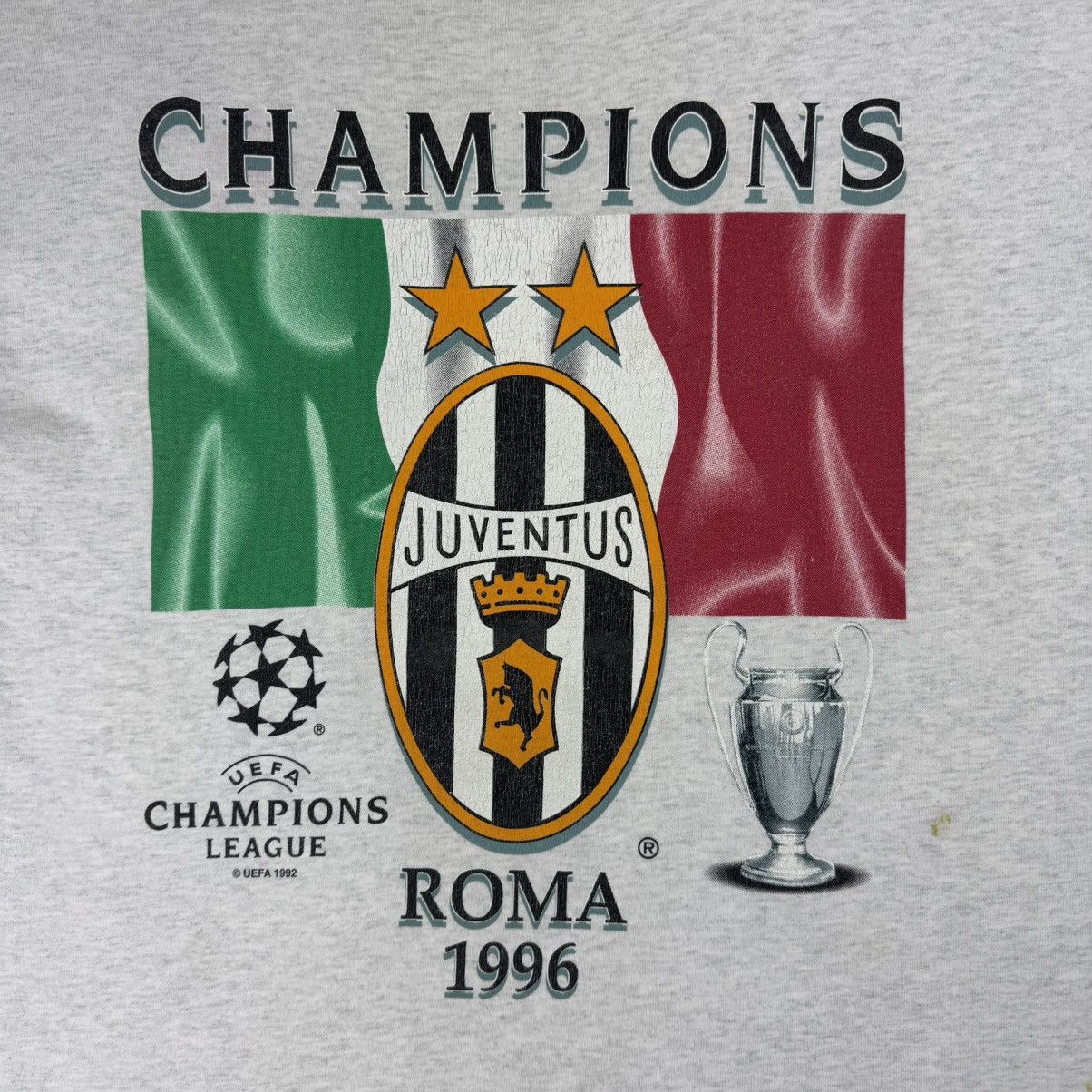 Vintage Vintage Juventus 1996 Champions UEFA League T-shirt Size US XL / EU 56 / 4 - 6 Thumbnail