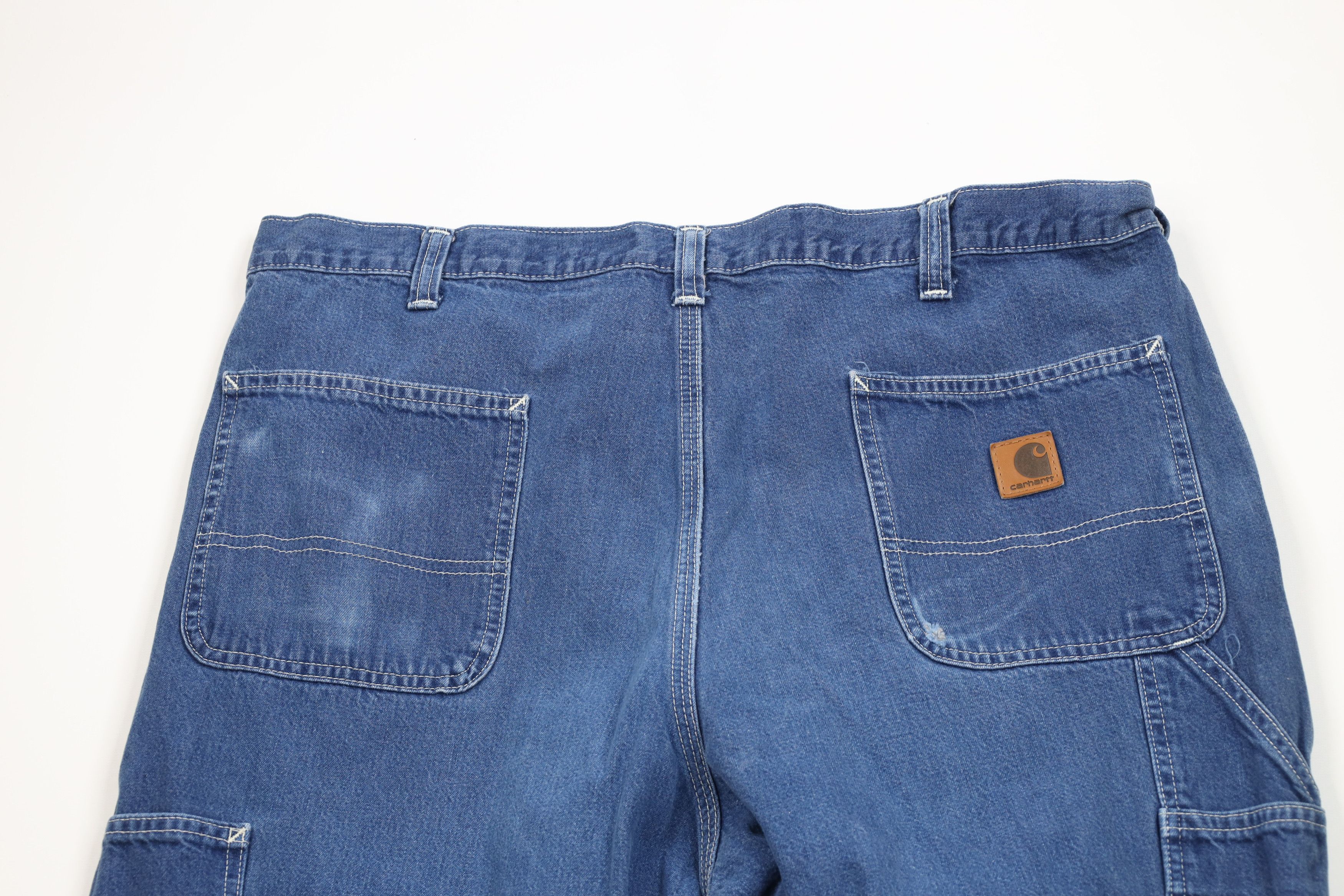 Carhartt Vintage Y2K Carhartt Wide Leg Dungaree Denim Jeans Blue Size 38" / US 16 / IT 52 - 11 Thumbnail