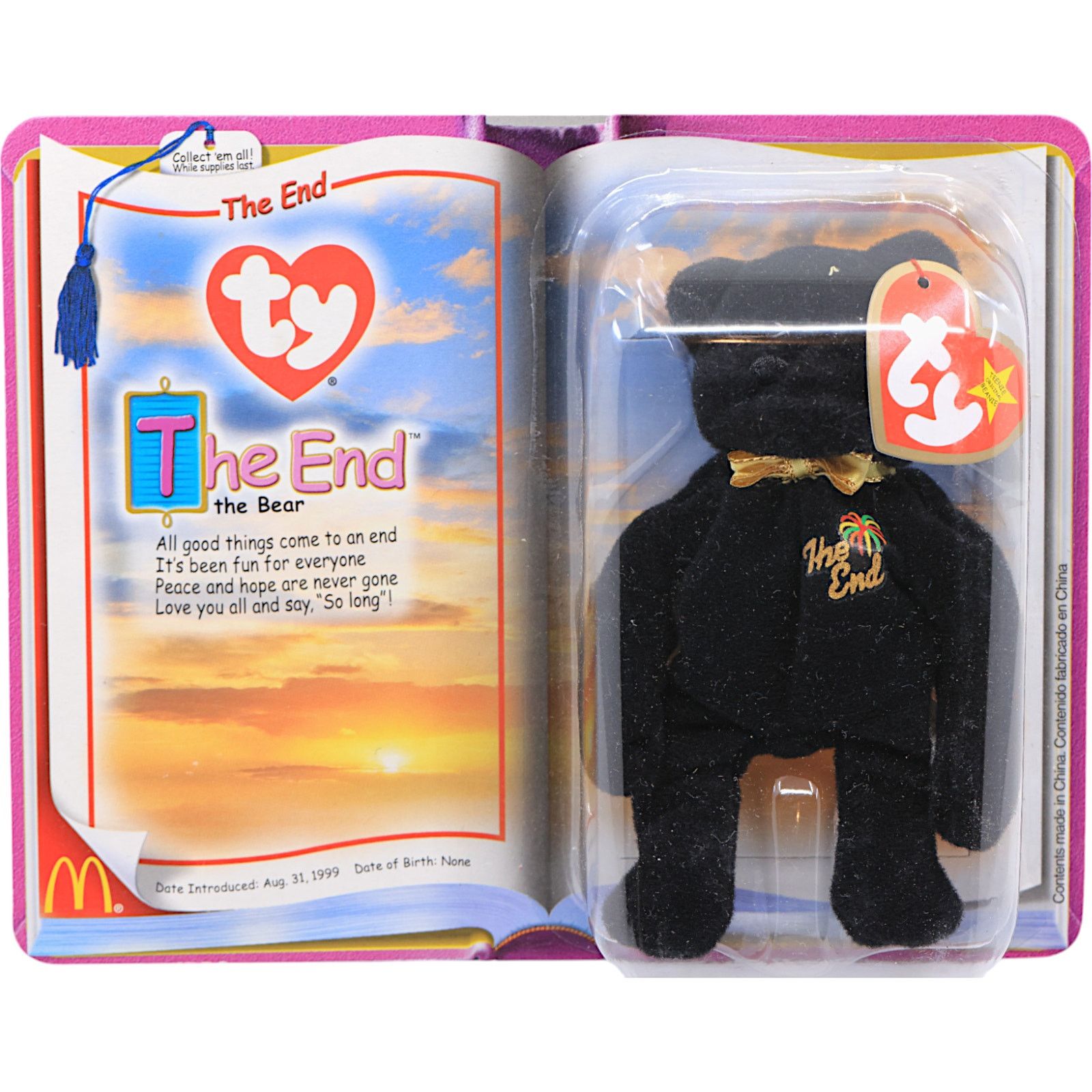 Vintage Teenie Beanie Babies 2000 - The End the Bear Size ONE SIZE - 1 Thumbnail