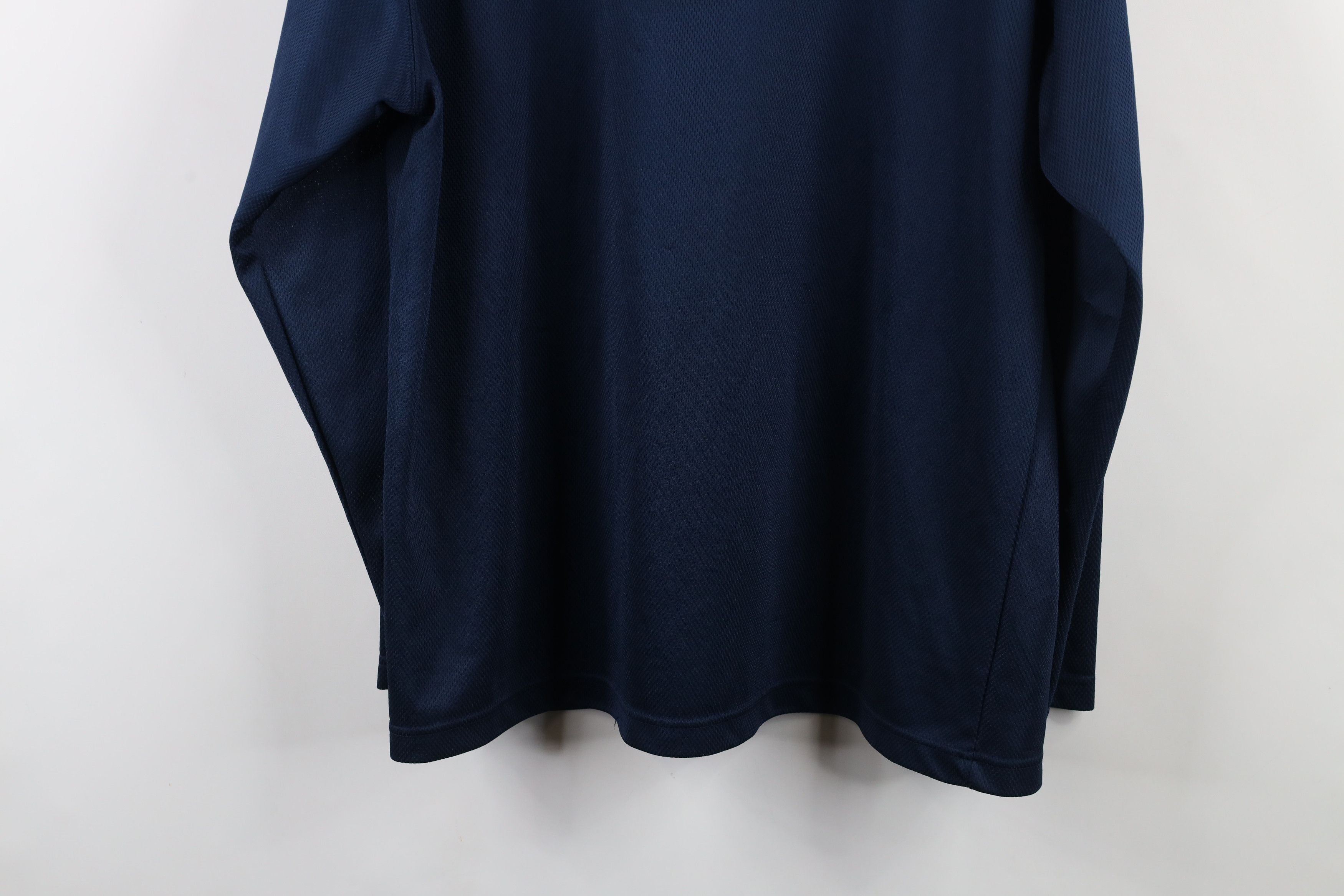Nike × Vintage Vintage Y2K Nike Mini Swoosh Knit Long Sleeve T-Shirt Blue Size US XL / EU 56 / 4 - 14 Thumbnail