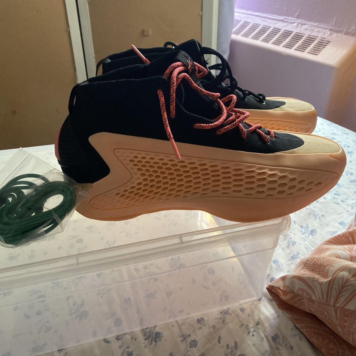 Adidas anthony edward’s original for love basketball sneakers Size US 12 / EU 45 - 3 Thumbnail