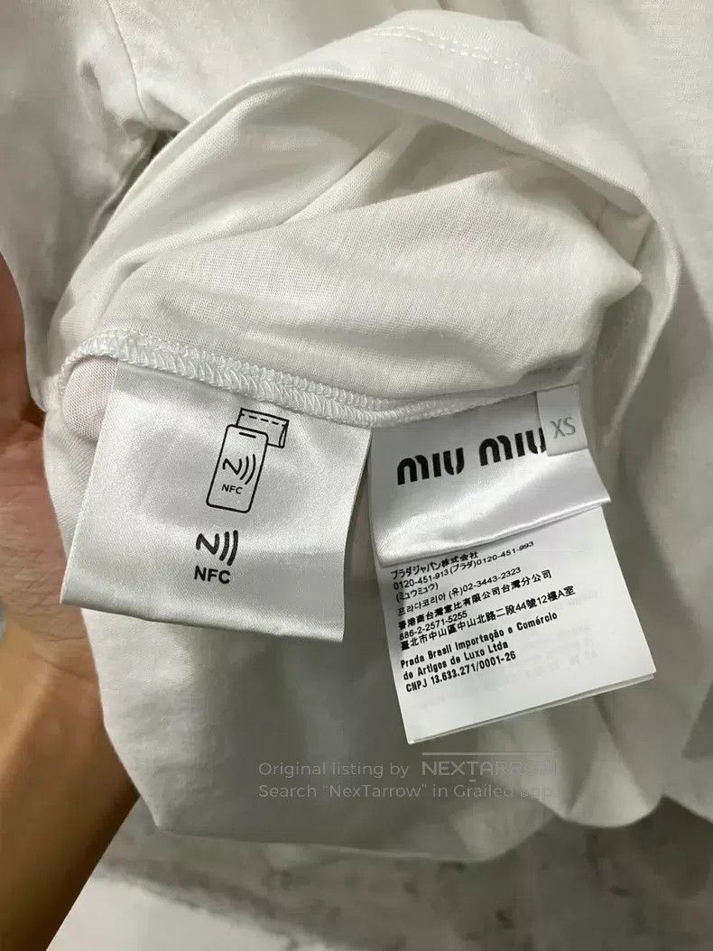 Miu Miu Miu Miu Size XS Sticker logo long sleeve Size XS / US 0-2 / IT 36-38 - 7 Thumbnail