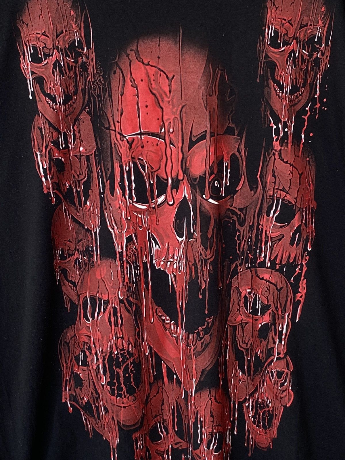 Vintage Y2K Skull Fullprint Tshirt Size US XXL / EU 58 / 5 - 4 Thumbnail