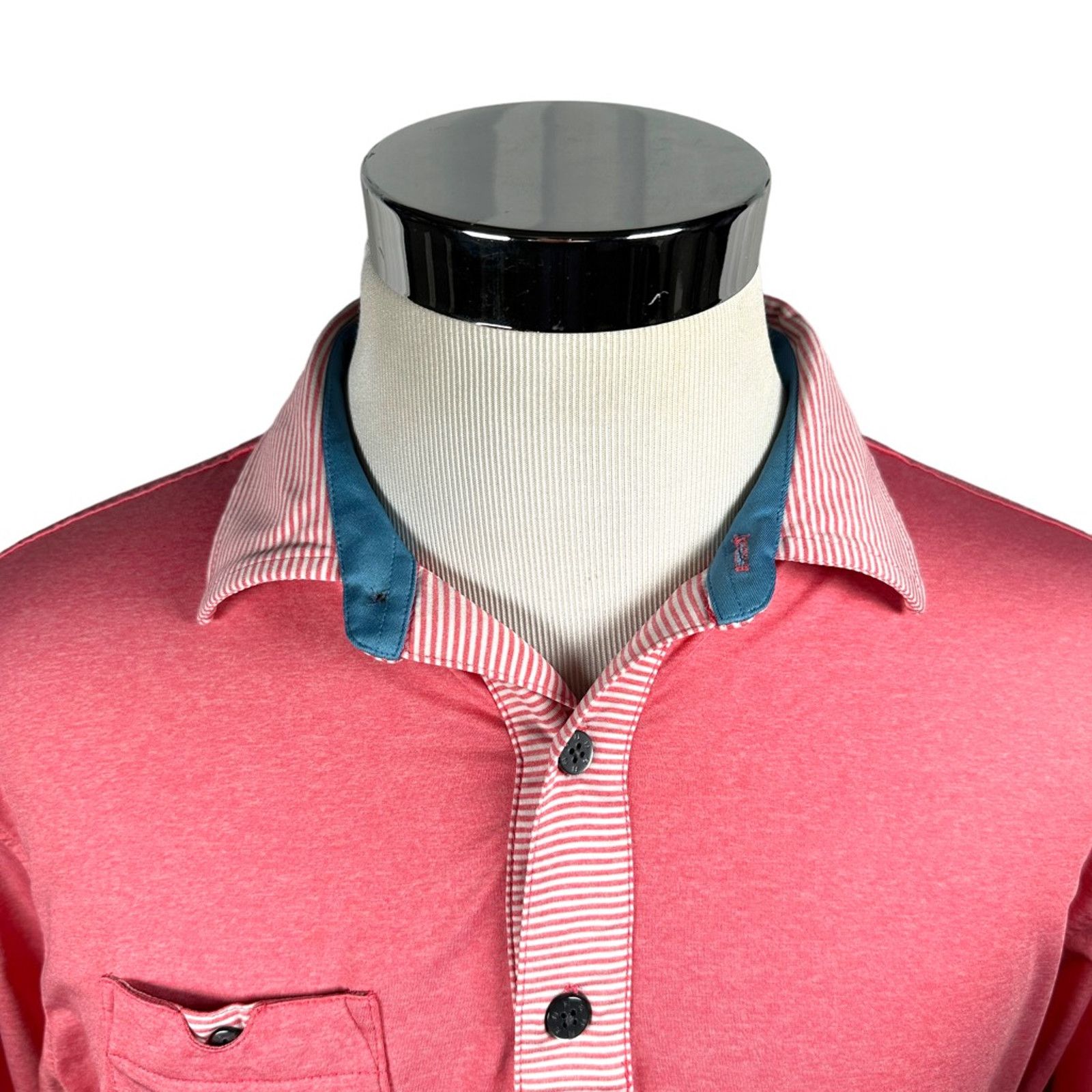 Footjoy Footjoy Polo Shirt Golf Pink Heathered Logo Collar Stretch L Size US L / EU 52-54 / 3 - 3 Thumbnail