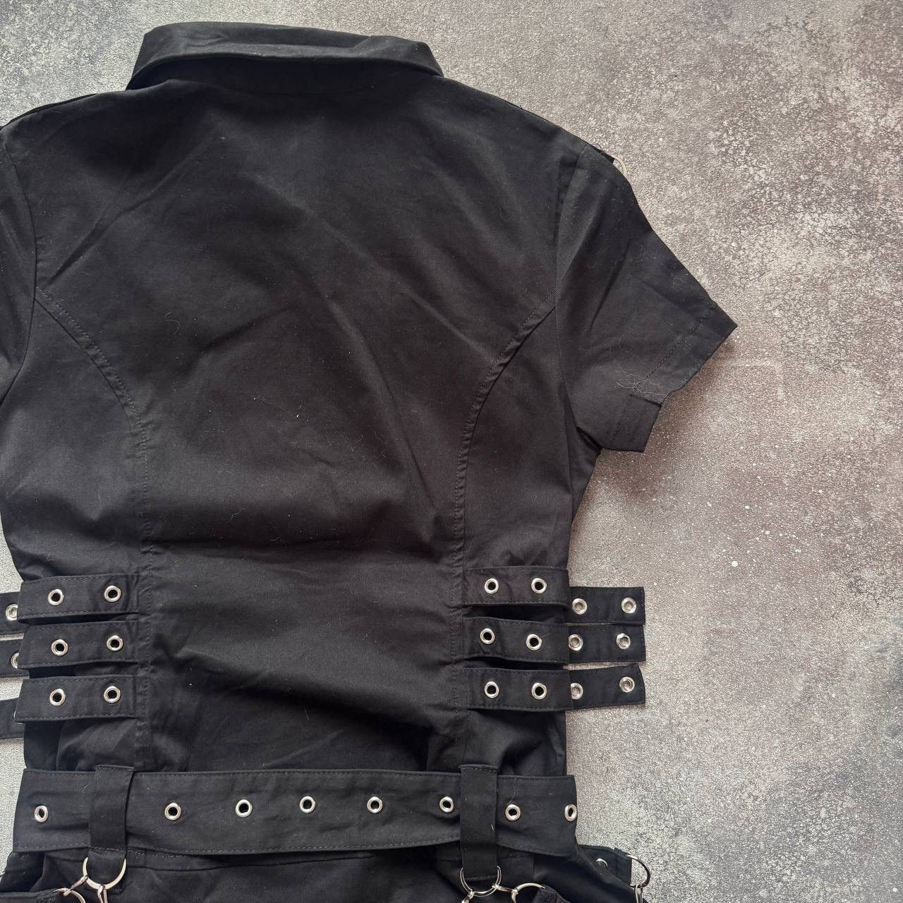If Six Was Nine Y2K Avant Garde Goth Emo Strap Belt Mini Dress Size S / US 4 / IT 40 - 12 Thumbnail