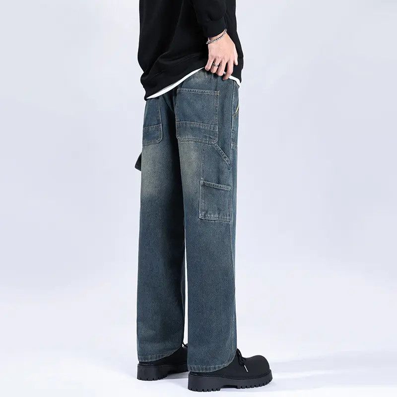 Japanese Brand Retro loose straight leg high street jeans Size US 30 / EU 46 - 5 Thumbnail