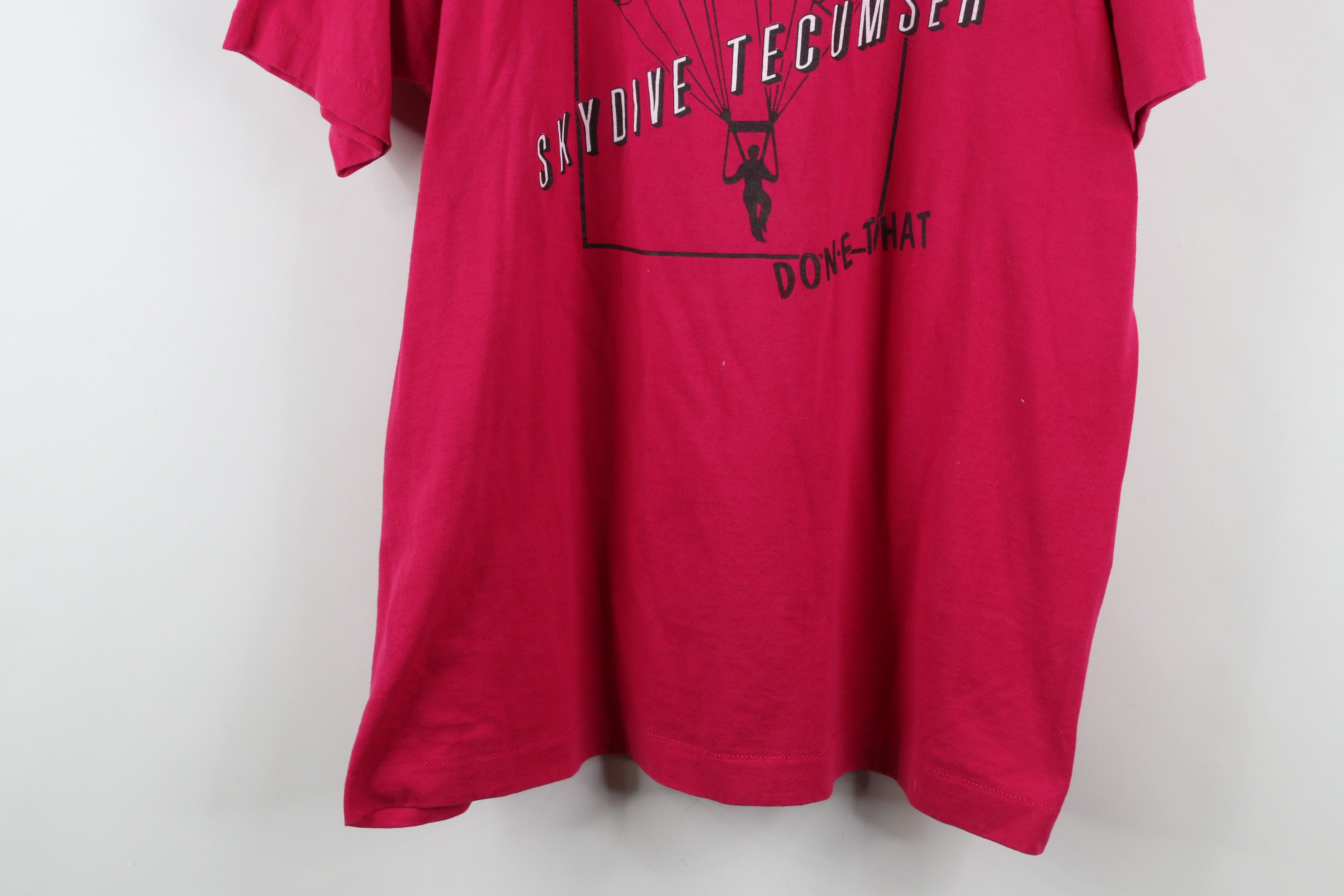 Vintage Vintage 90s Streetwear Skydiving Short Sleeve T-Shirt USA Size US XL / EU 56 / 4 - 3 Thumbnail