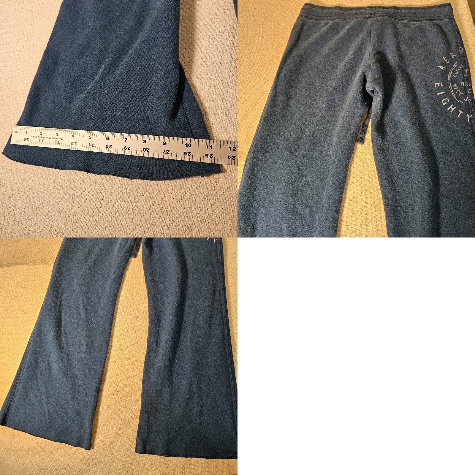 Aeropostale VINTAGE Aeropostale Women's Sweatpants L Blue Fleece Casual Comfort Drawstring Size 36" / US 14 / IT 50 - 8 Thumbnail